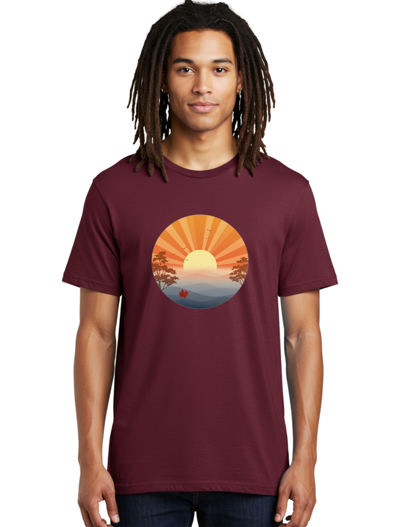 Sunset-Landscape Men'S Graphic Tee, 100% Cotton, Comfortable Casual Summer Wear, Machine Washable, Vintage Camera, Old Camera, Antique Camera, Black Camera, Classic Photography, Photography Equipment, Nostalgic Device, Film Camera, Camera Art Bah208