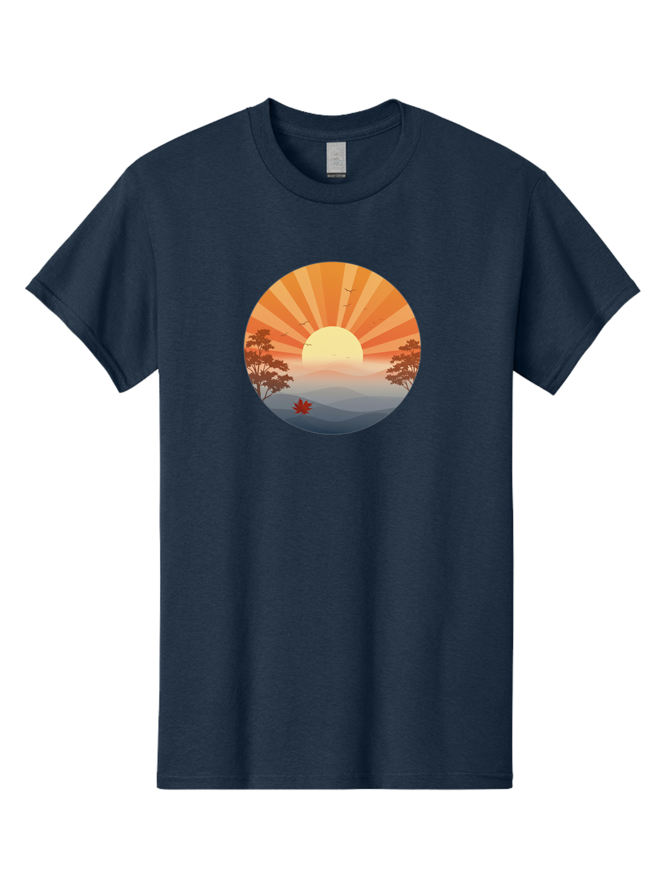 Sunset-Landscape Men'S Graphic Tee, 100% Cotton, Comfortable Casual Summer Wear, Machine Washable, Vintage Camera, Old Camera, Antique Camera, Black Camera, Classic Photography, Photography Equipment, Nostalgic Device, Film Camera, Camera Art Bah208