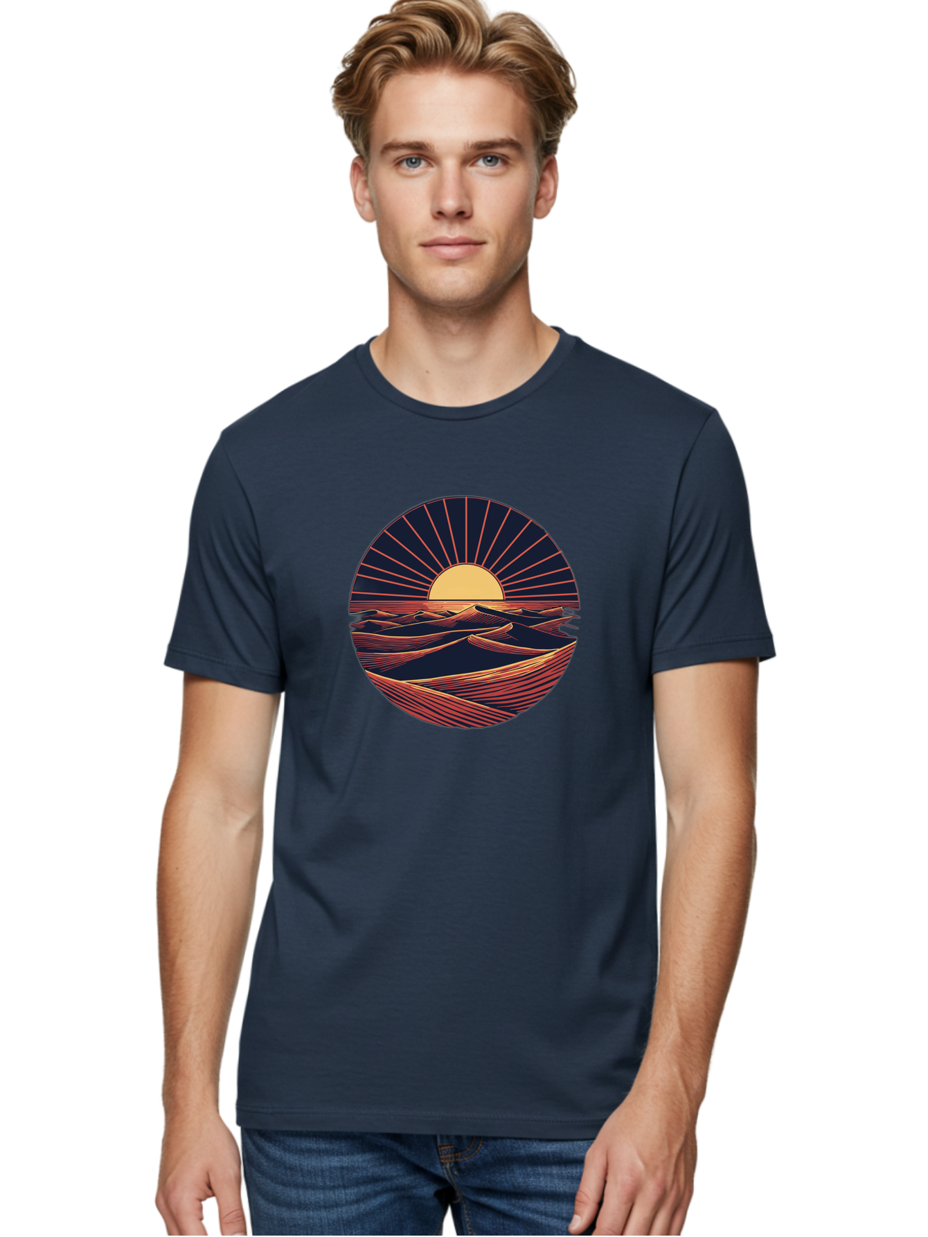 Sunset-Over-Waves Men'S Graphic Tee, 100% Cotton, Comfortable Casual Summer Wear, Machine Washable, Vintage Camera, Old Camera, Antique Camera, Black Camera, Classic Photography, Photography Equipment, Nostalgic Device, Film Camera, Camera Art Bah209