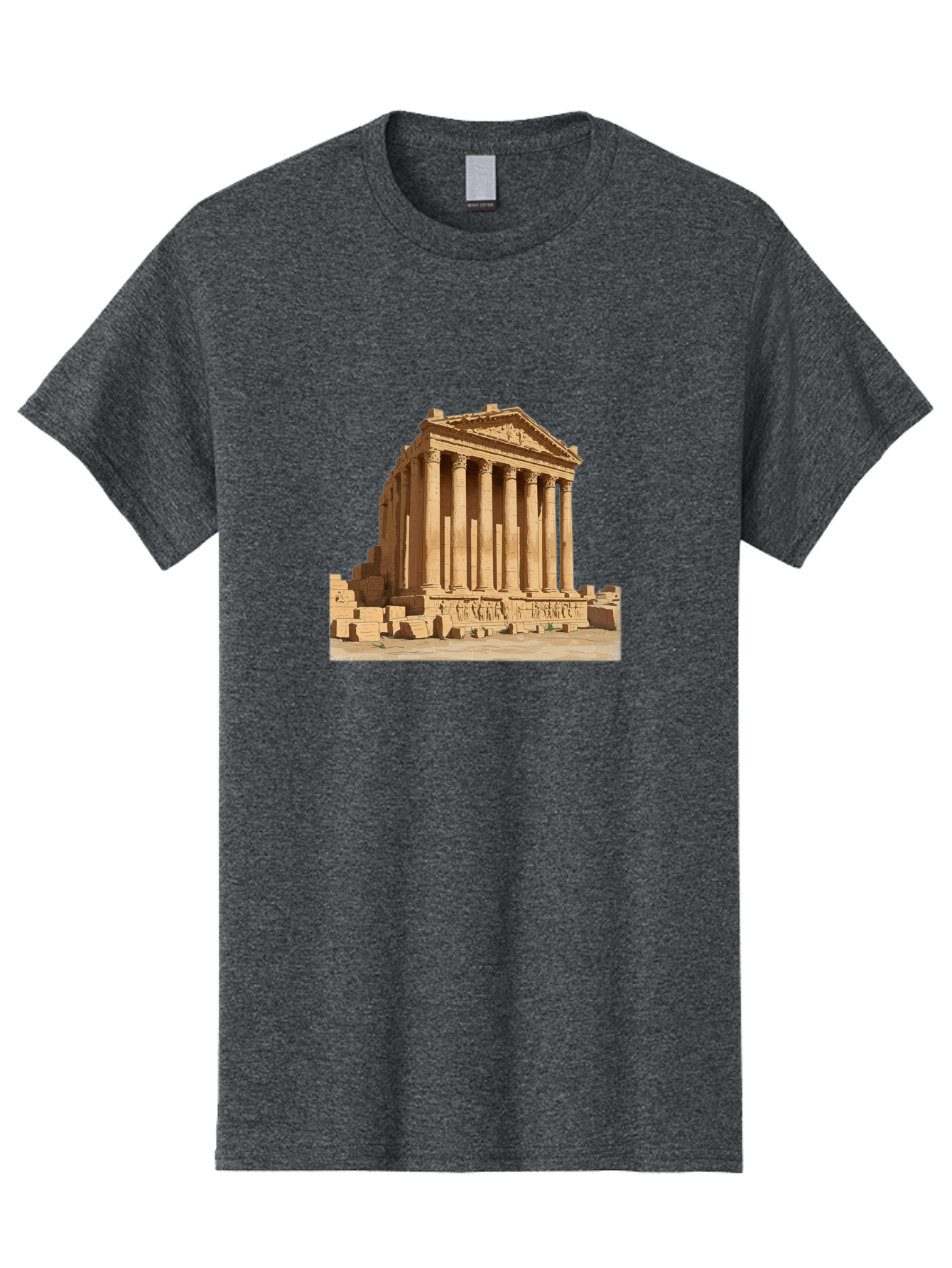 Temple-Of-Baalshamin-1 Men'S Graphic Tee, 100% Cotton, Comfortable Casual Summer Wear, Machine Washable, Vintage Camera, Old Camera, Antique Camera, Black Camera, Classic Photography, Photography Equipment, Nostalgic Device, Film Camera, Bah230