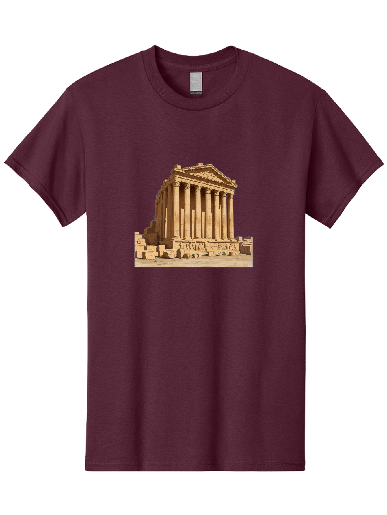 Temple-Of-Baalshamin-1 Men'S Graphic Tee, 100% Cotton, Comfortable Casual Summer Wear, Machine Washable, Vintage Camera, Old Camera, Antique Camera, Black Camera, Classic Photography, Photography Equipment, Nostalgic Device, Film Camera, Bah230