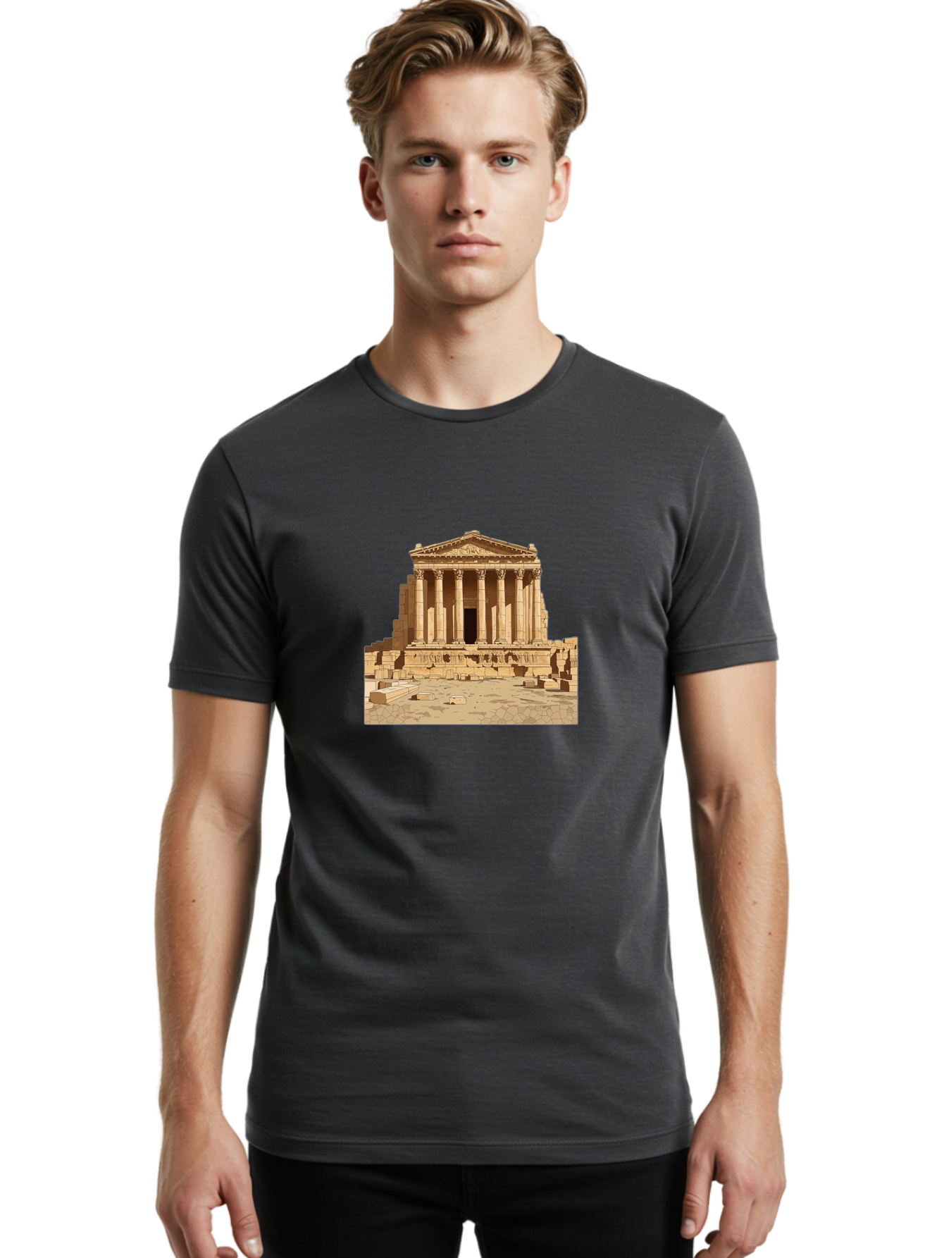 Temple-Of-Baalshamin Men'S Graphic Tee, 100% Cotton, Comfortable Casual Summer Wear, Machine Washable, Vintage Camera, Old Camera, Antique Camera, Black Camera, Classic Photography, Photography Equipment, Nostalgic Device, Film Camera, Bah231