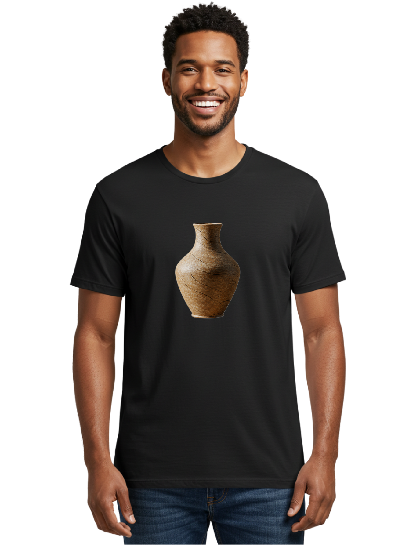 Terracotta-Vase Men'S Graphic Tee, 100% Cotton, Comfortable Casual Summer Wear, Machine Washable, Vintage Camera, Old Camera, Antique Camera, Black Camera, Classic Photography, Photography Equipment, Nostalgic Device, Film Camera, Camera Art Bah239