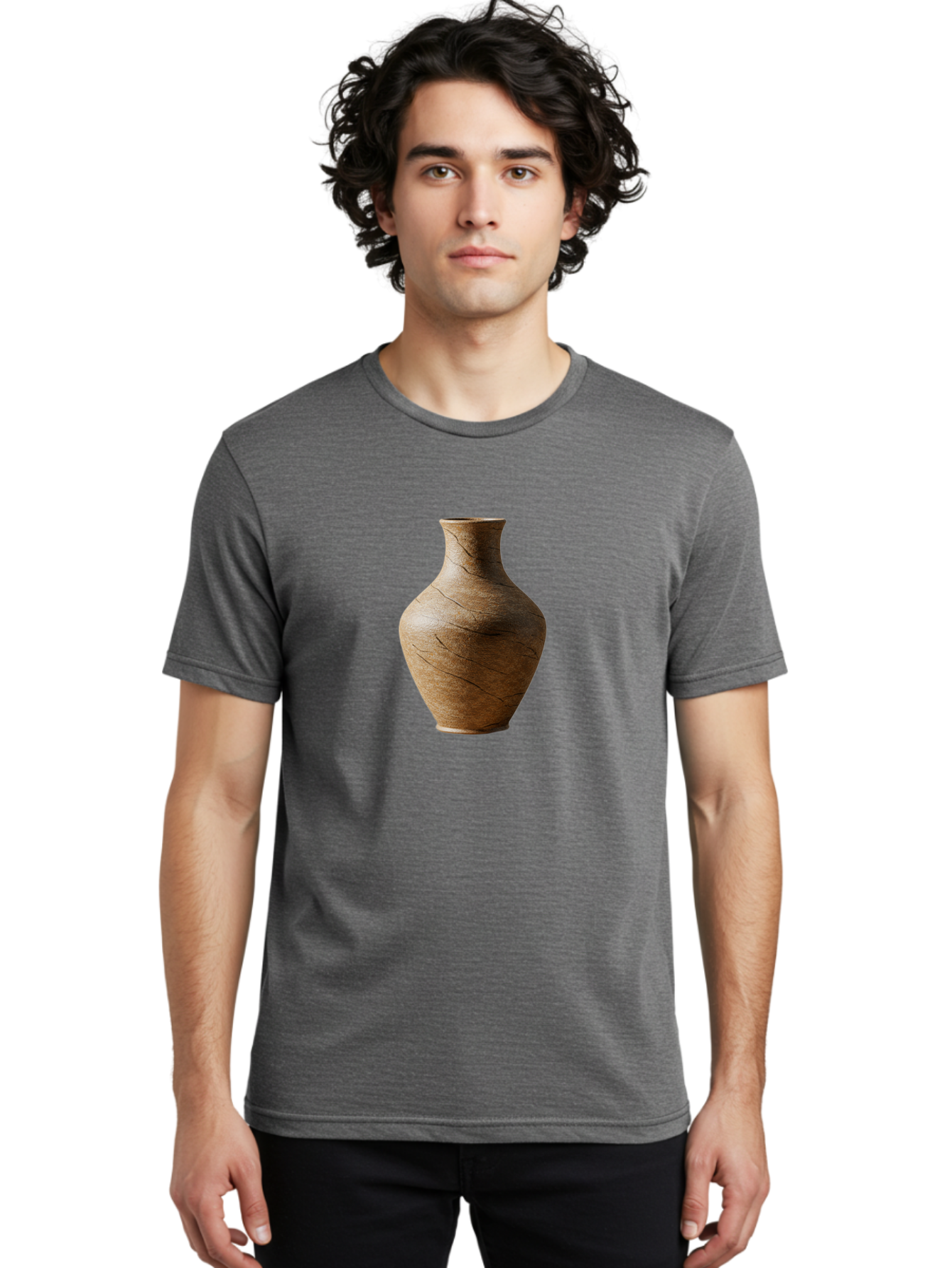Terracotta-Vase Men'S Graphic Tee, 100% Cotton, Comfortable Casual Summer Wear, Machine Washable, Vintage Camera, Old Camera, Antique Camera, Black Camera, Classic Photography, Photography Equipment, Nostalgic Device, Film Camera, Camera Art Bah239