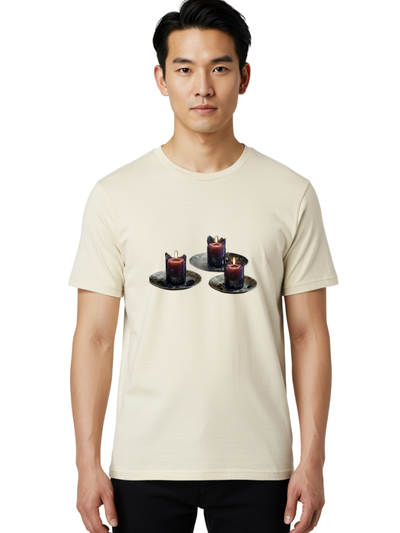 Three-Burning-Candles Men'S Graphic Tee, 100% Cotton, Comfortable Casual Summer Wear, Machine Washable, Vintage Camera, Old Camera, Antique Camera, Black Camera, Classic Photography, Photography Equipment, Nostalgic Device, Film Camera, Bah250