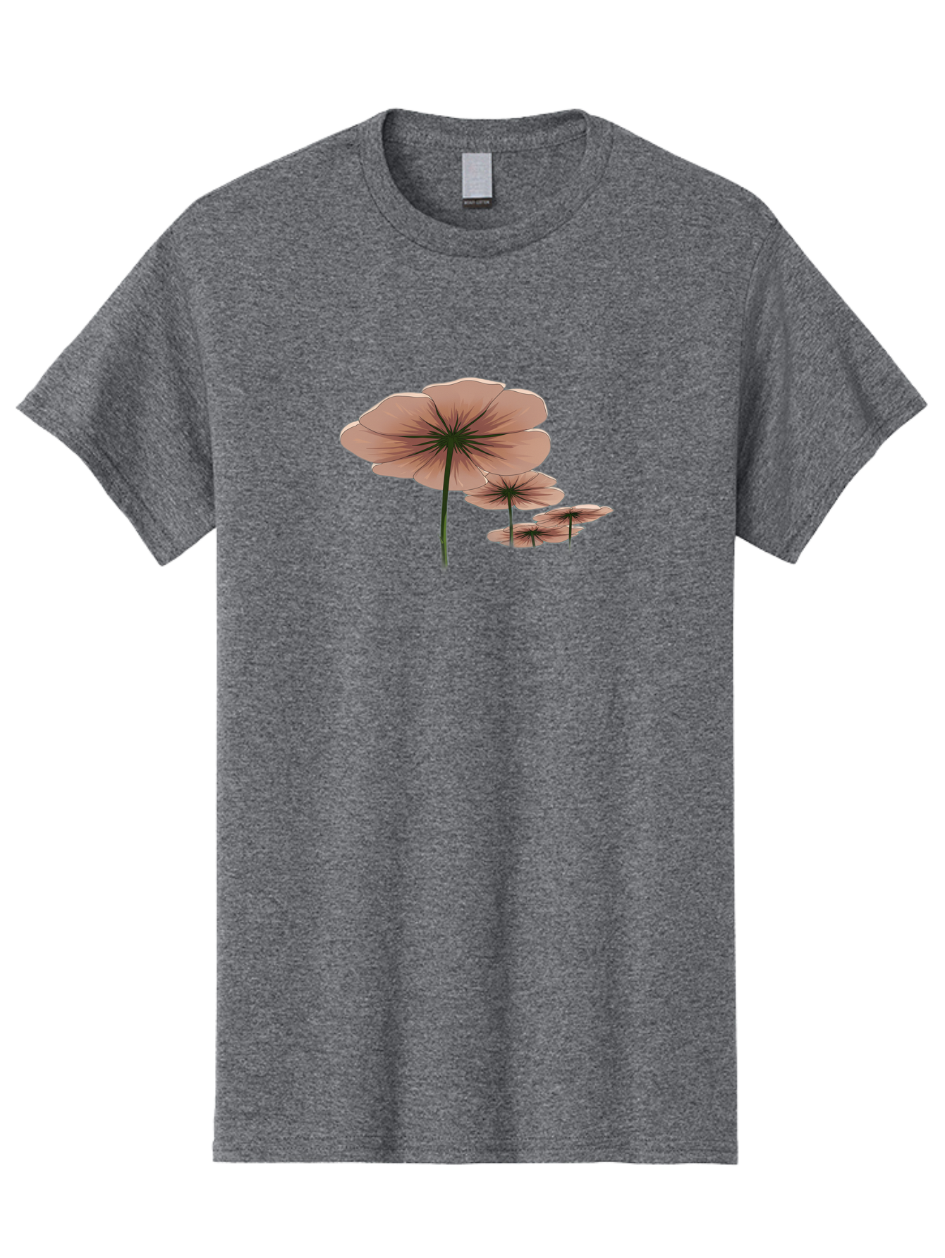 Three-Pink-Flowers Men'S Graphic Tee, 100% Cotton, Comfortable Casual Summer Wear, Machine Washable, Vintage Camera, Old Camera, Antique Camera, Black Camera, Classic Photography, Photography Equipment, Nostalgic Device, Film Camera, Bah253
