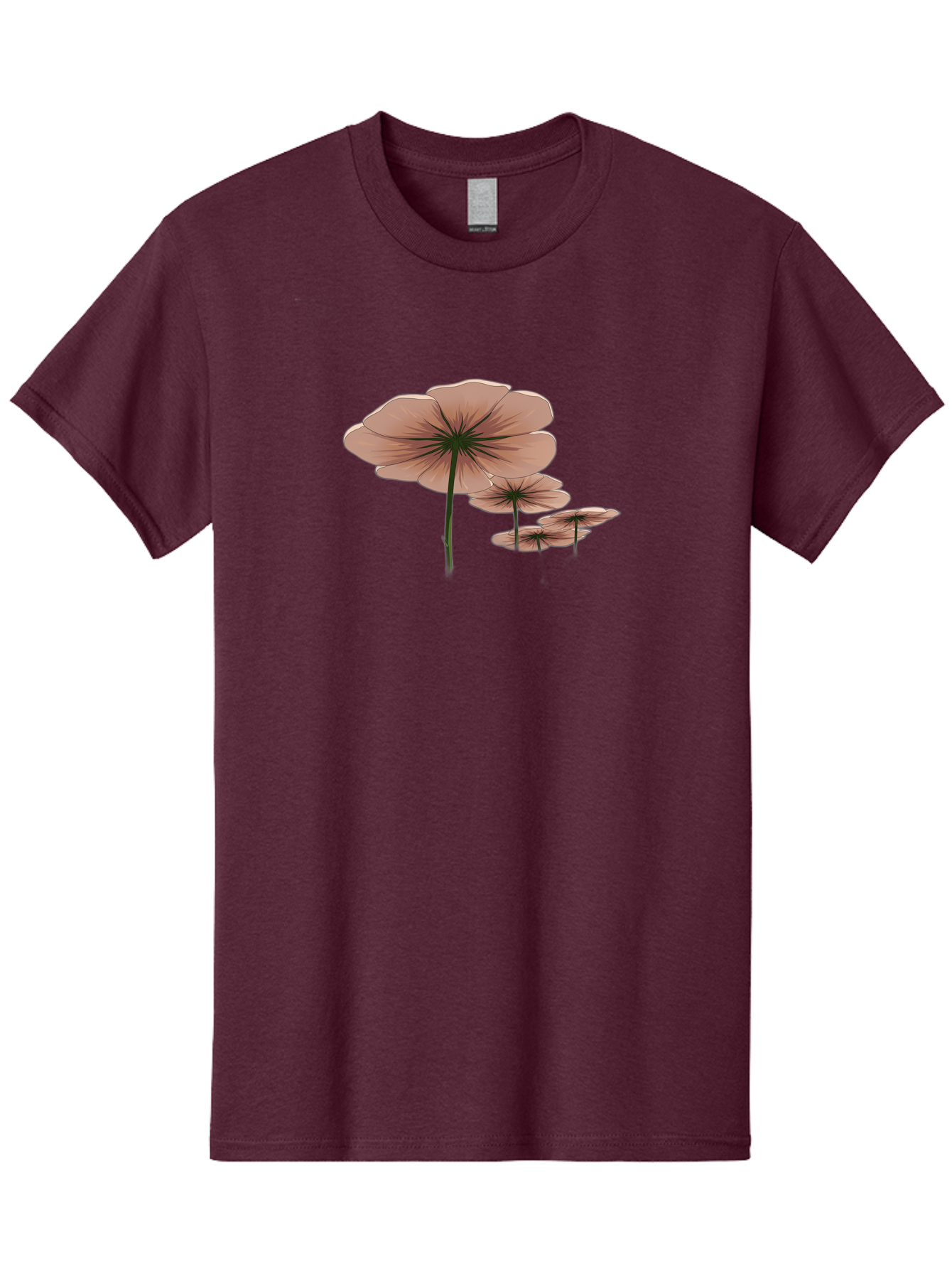 Three-Pink-Flowers Men'S Graphic Tee, 100% Cotton, Comfortable Casual Summer Wear, Machine Washable, Vintage Camera, Old Camera, Antique Camera, Black Camera, Classic Photography, Photography Equipment, Nostalgic Device, Film Camera, Bah253