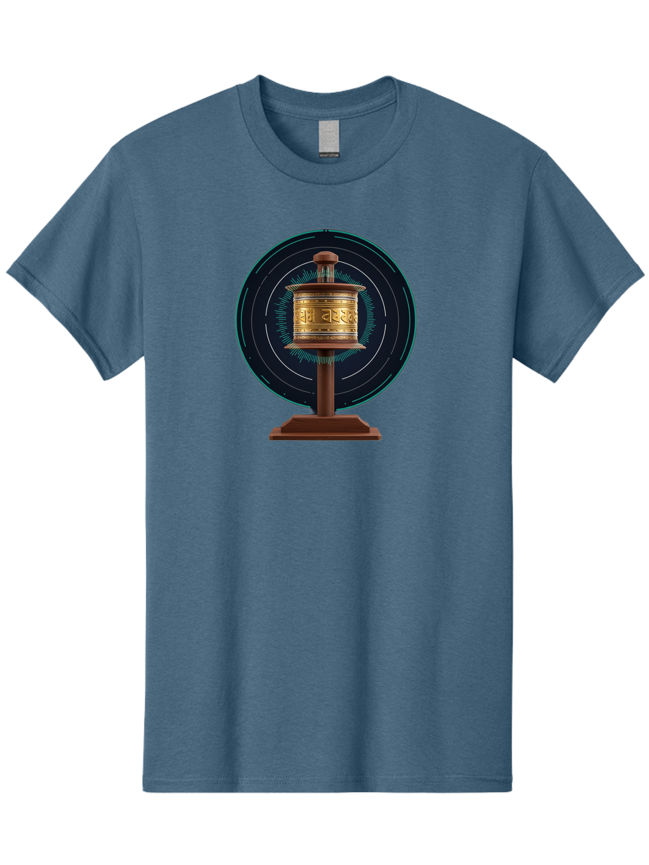 Tibetan-Prayer-Wheel-1 Men'S Graphic Tee, 100% Cotton, Comfortable Casual Summer Wear, Machine Washable, Vintage Camera, Old Camera, Antique Camera, Black Camera, Classic Photography, Photography Equipment, Nostalgic Device, Film Camera, Bah255