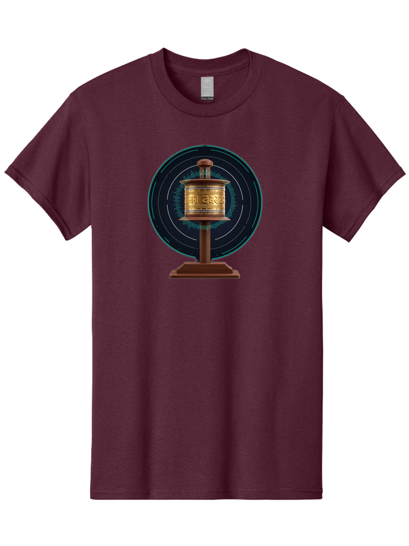 Tibetan-Prayer-Wheel-1 Men'S Graphic Tee, 100% Cotton, Comfortable Casual Summer Wear, Machine Washable, Vintage Camera, Old Camera, Antique Camera, Black Camera, Classic Photography, Photography Equipment, Nostalgic Device, Film Camera, Bah255