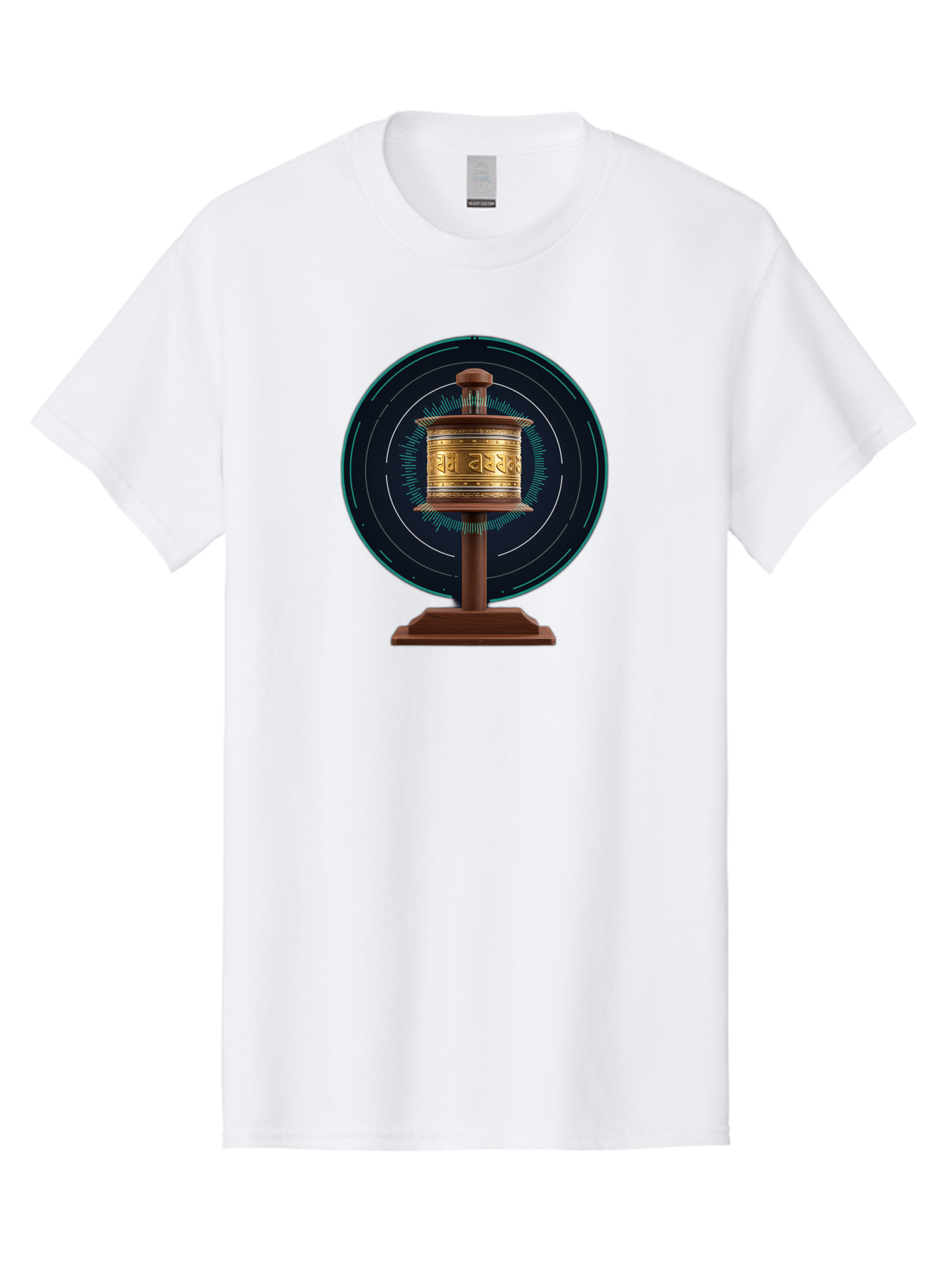 Tibetan-Prayer-Wheel-1 Men'S Graphic Tee, 100% Cotton, Comfortable Casual Summer Wear, Machine Washable, Vintage Camera, Old Camera, Antique Camera, Black Camera, Classic Photography, Photography Equipment, Nostalgic Device, Film Camera, Bah255