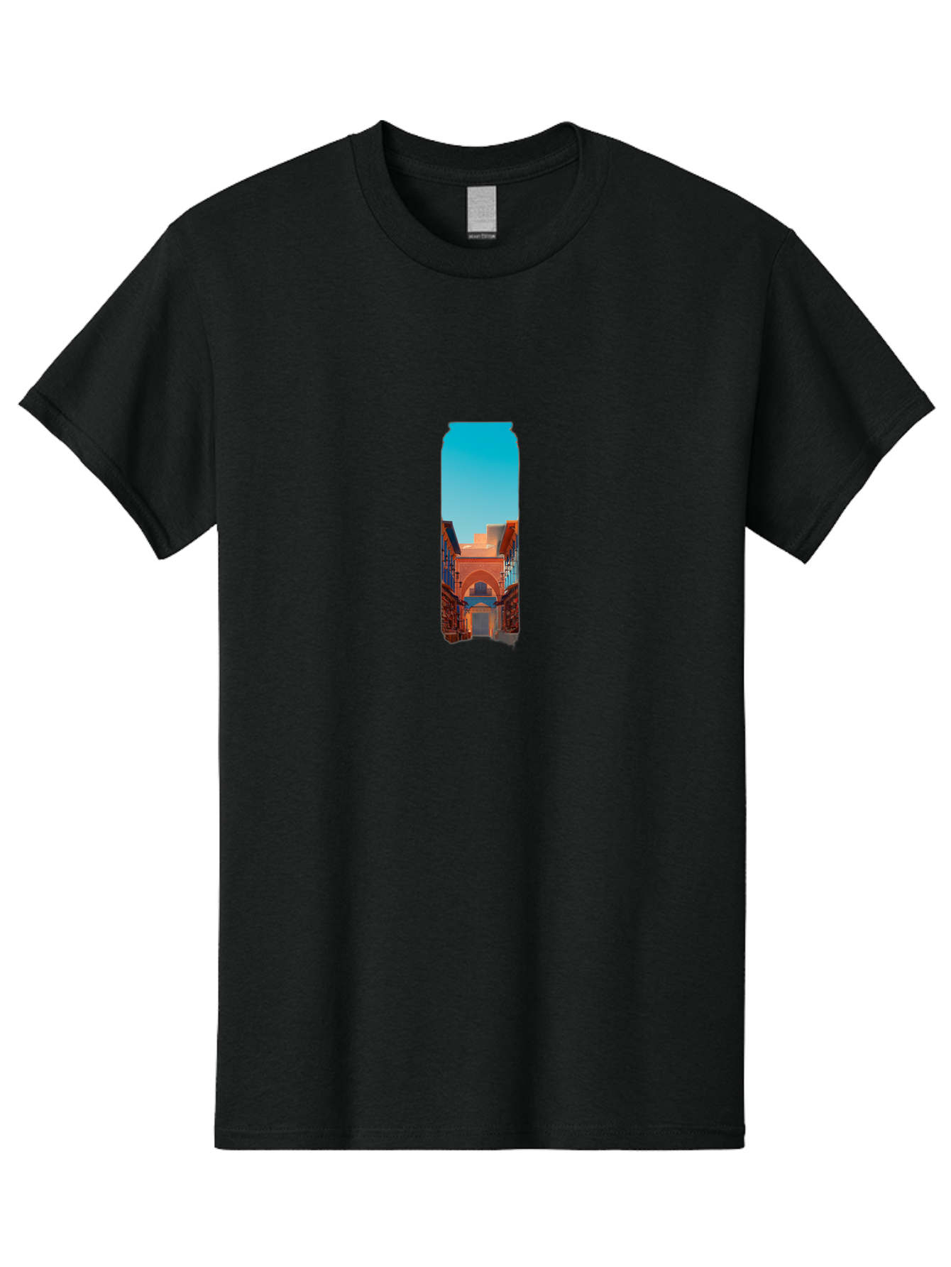 Tin-Can-With-Street-View Men'S Graphic Tee, 100% Cotton, Comfortable Casual Summer Wear, Machine Washable, Vintage Camera, Old Camera, Antique Camera, Black Camera, Classic Photography, Photography Equipment, Nostalgic Device, Film Camera, Bah266