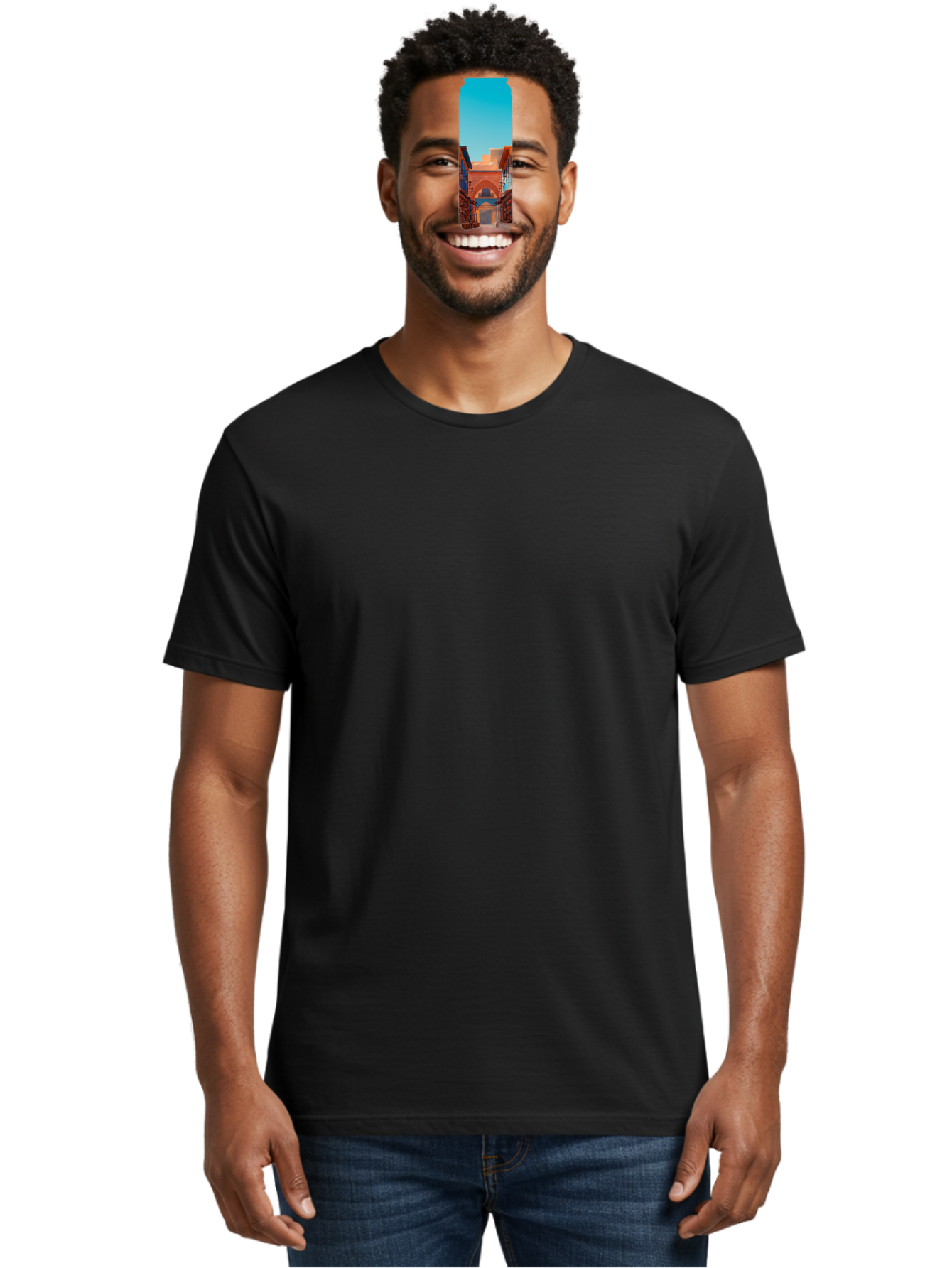 Tin-Can-With-Street-View Men'S Graphic Tee, 100% Cotton, Comfortable Casual Summer Wear, Machine Washable, Vintage Camera, Old Camera, Antique Camera, Black Camera, Classic Photography, Photography Equipment, Nostalgic Device, Film Camera, Bah266