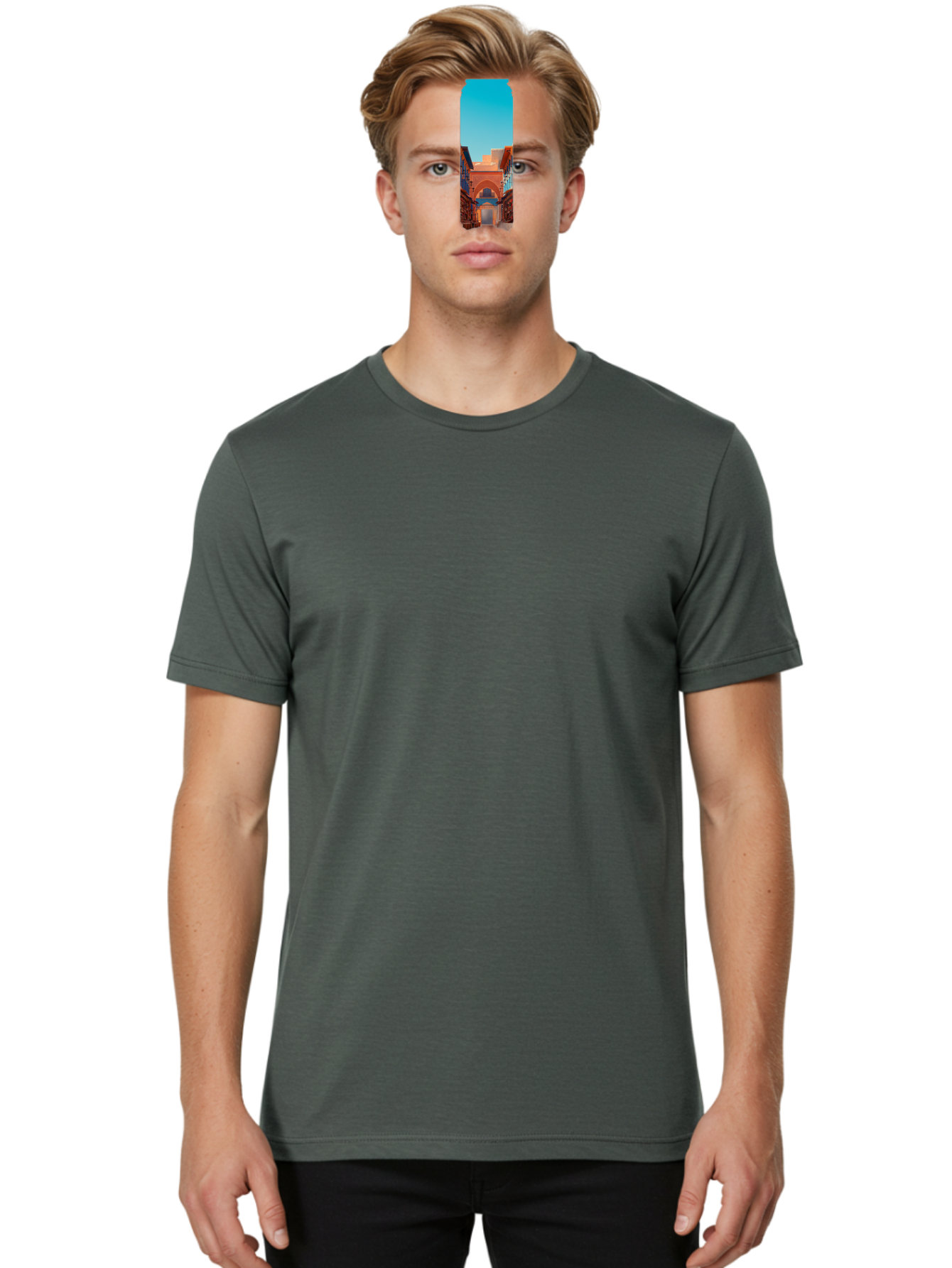 Tin-Can-With-Street-View Men'S Graphic Tee, 100% Cotton, Comfortable Casual Summer Wear, Machine Washable, Vintage Camera, Old Camera, Antique Camera, Black Camera, Classic Photography, Photography Equipment, Nostalgic Device, Film Camera, Bah266