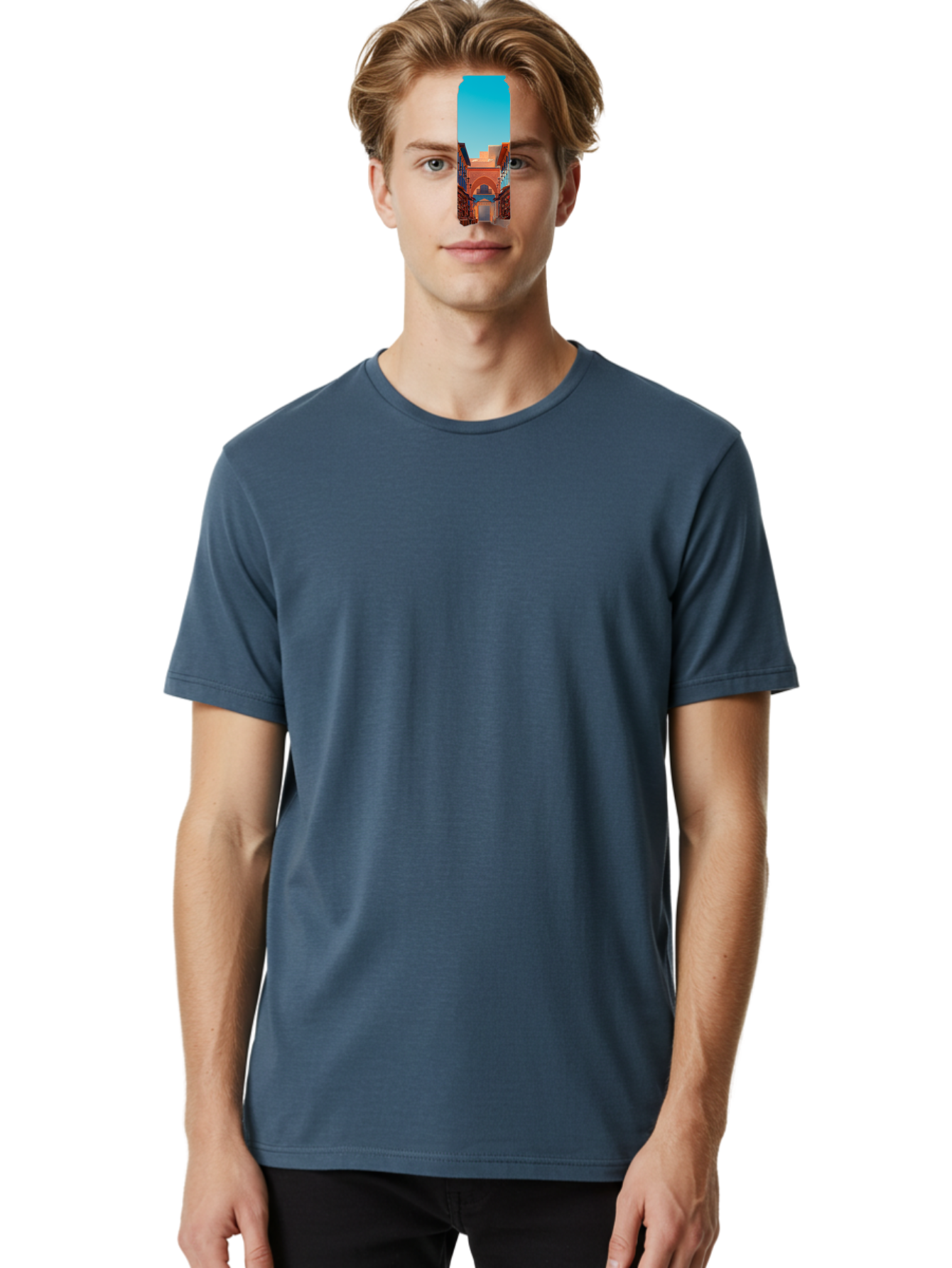 Tin-Can-With-Street-View Men'S Graphic Tee, 100% Cotton, Comfortable Casual Summer Wear, Machine Washable, Vintage Camera, Old Camera, Antique Camera, Black Camera, Classic Photography, Photography Equipment, Nostalgic Device, Film Camera, Bah266
