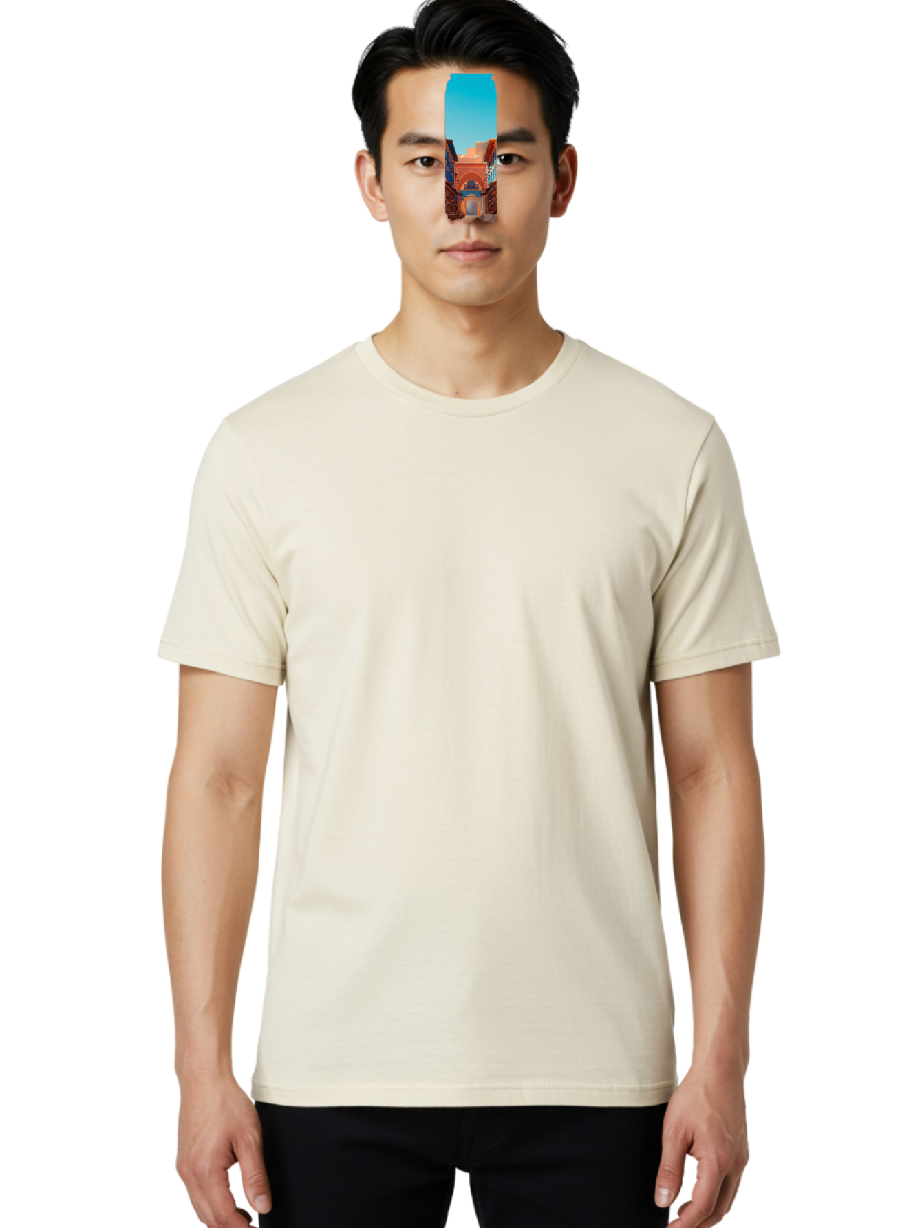 Tin-Can-With-Street-View Men'S Graphic Tee, 100% Cotton, Comfortable Casual Summer Wear, Machine Washable, Vintage Camera, Old Camera, Antique Camera, Black Camera, Classic Photography, Photography Equipment, Nostalgic Device, Film Camera, Bah266