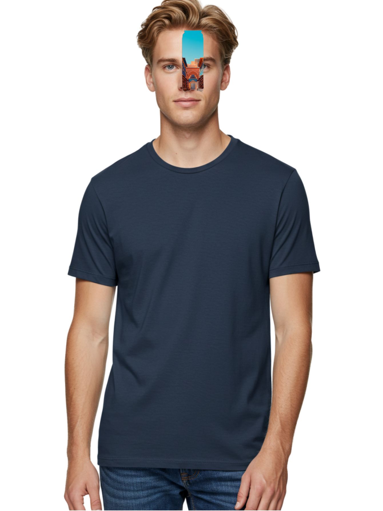 Tin-Can-With-Street-View Men'S Graphic Tee, 100% Cotton, Comfortable Casual Summer Wear, Machine Washable, Vintage Camera, Old Camera, Antique Camera, Black Camera, Classic Photography, Photography Equipment, Nostalgic Device, Film Camera, Bah266