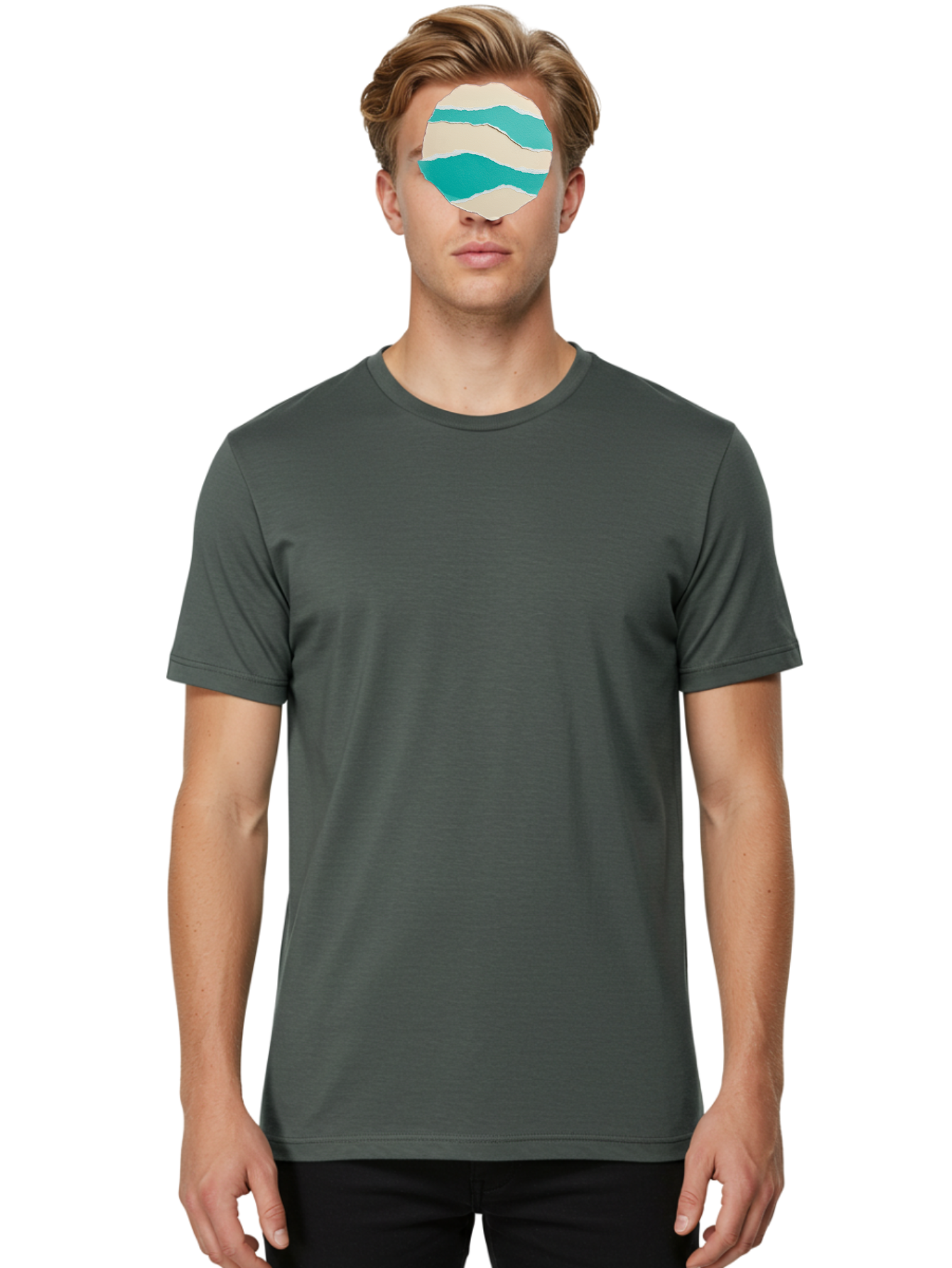 Torn-Paper-Circle Men'S Graphic Tee, 100% Cotton, Comfortable Casual Summer Wear, Machine Washable, Vintage Camera, Old Camera, Antique Camera, Black Camera, Classic Photography, Photography Equipment, Nostalgic Device, Film Camera, Camera Art Bah270