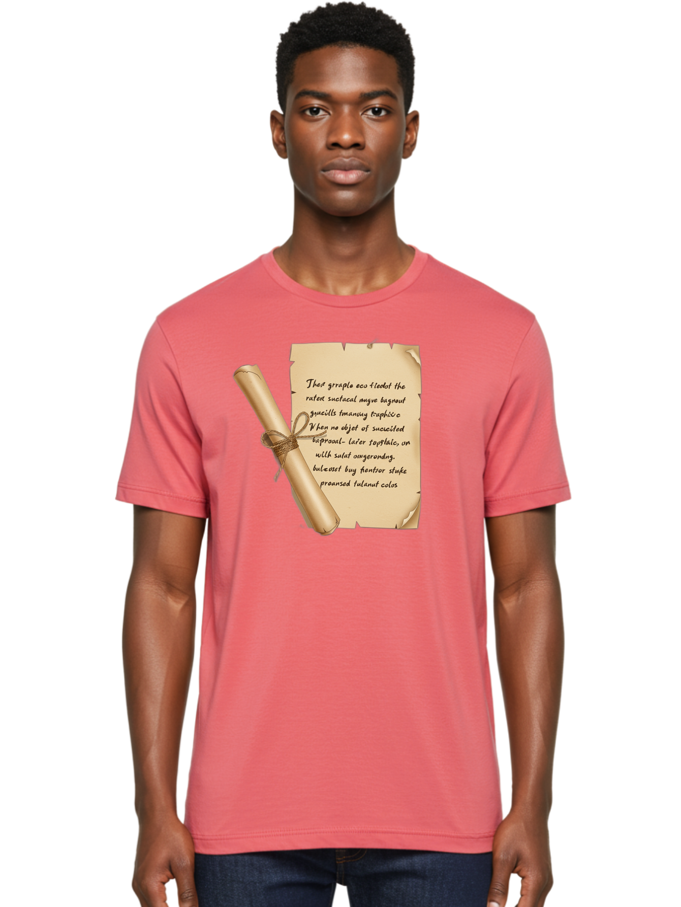 Torn-Parchment-With-Nonsense-Text Men'S Graphic Tee, 100% Cotton, Comfortable Casual Summer Wear, Machine Washable, Vintage Camera, Old Camera, Antique Camera, Black Camera, Classic Photography, Photography Equipment, Nostalgic Device, Bah271