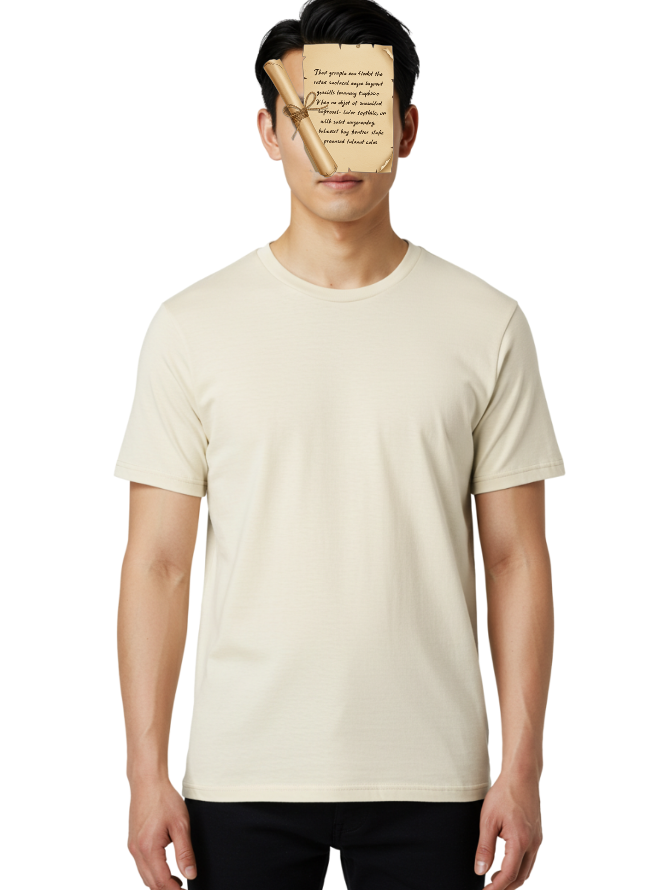 Torn-Parchment-With-Nonsense-Text Men'S Graphic Tee, 100% Cotton, Comfortable Casual Summer Wear, Machine Washable, Vintage Camera, Old Camera, Antique Camera, Black Camera, Classic Photography, Photography Equipment, Nostalgic Device, Bah271