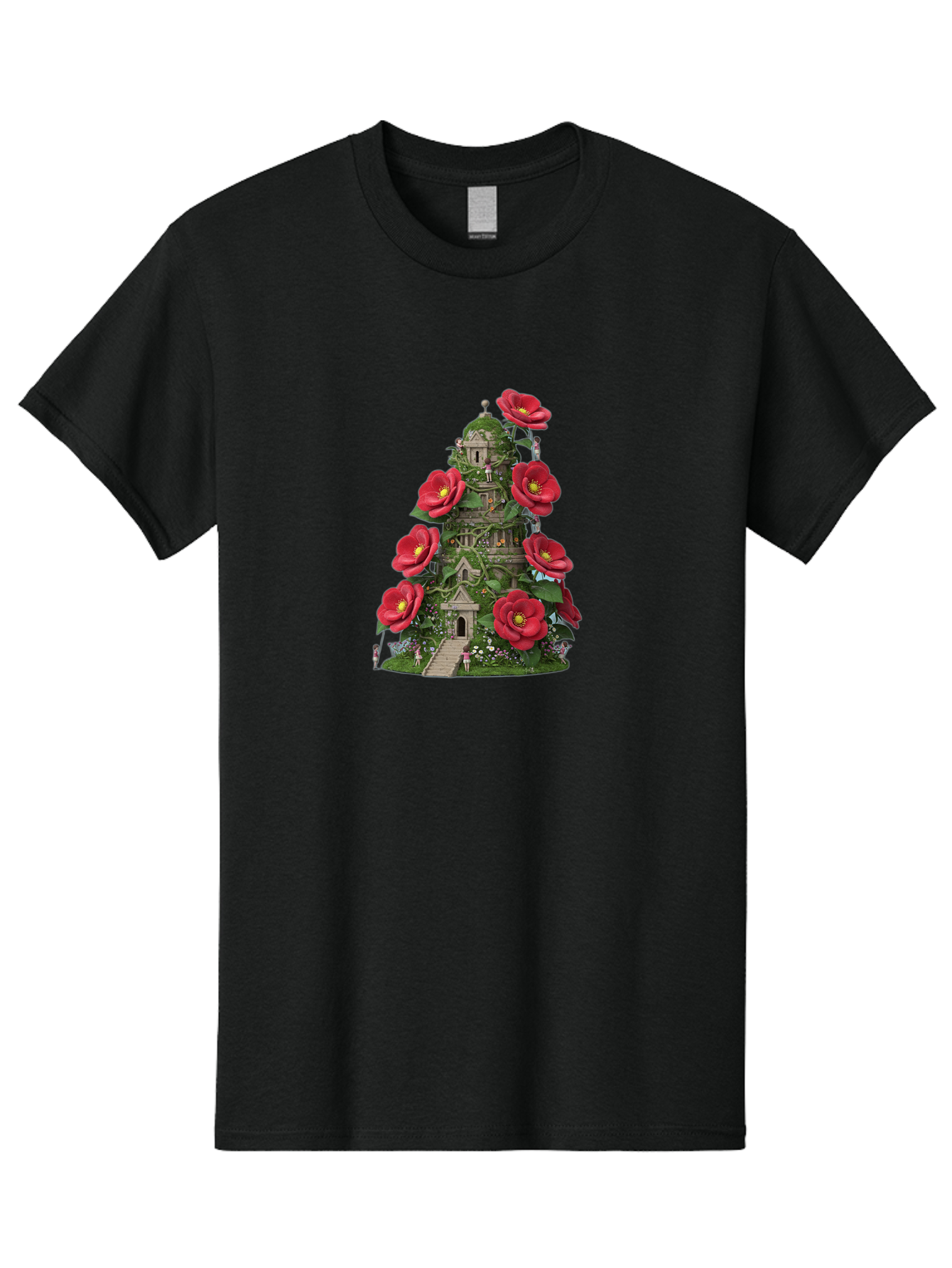 Tower-Of-Red-Flowers Men'S Graphic Tee, 100% Cotton, Comfortable Casual Summer Wear, Machine Washable, Vintage Camera, Old Camera, Antique Camera, Black Camera, Classic Photography, Photography Equipment, Nostalgic Device, Film Camera, Bah272
