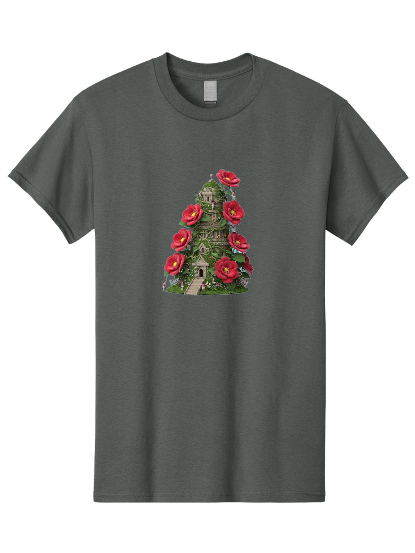 Tower-Of-Red-Flowers Men'S Graphic Tee, 100% Cotton, Comfortable Casual Summer Wear, Machine Washable, Vintage Camera, Old Camera, Antique Camera, Black Camera, Classic Photography, Photography Equipment, Nostalgic Device, Film Camera, Bah272