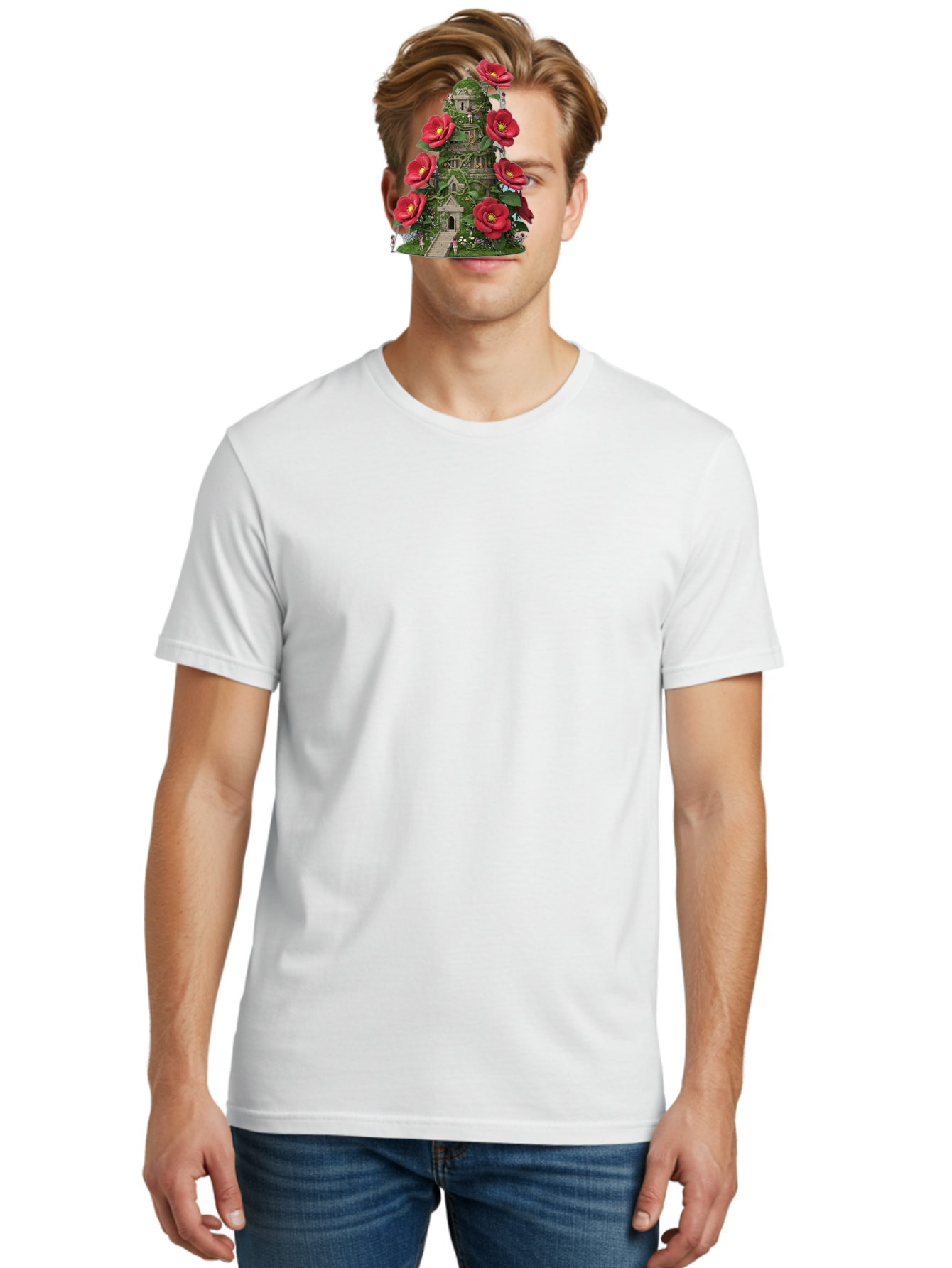 Tower-Of-Red-Flowers Men'S Graphic Tee, 100% Cotton, Comfortable Casual Summer Wear, Machine Washable, Vintage Camera, Old Camera, Antique Camera, Black Camera, Classic Photography, Photography Equipment, Nostalgic Device, Film Camera, Bah272