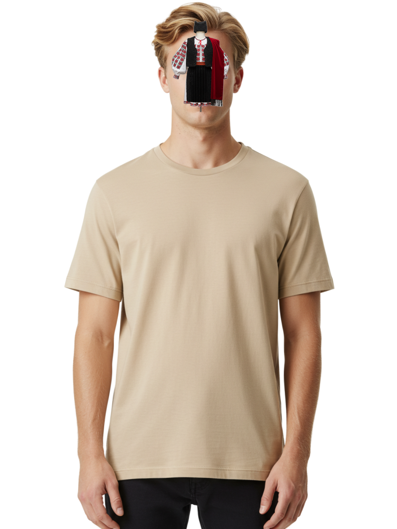 Traditional-Folk-Costume Men'S Graphic Tee, 100% Cotton, Comfortable Casual Summer Wear, Machine Washable, Vintage Camera, Old Camera, Antique Camera, Black Camera, Classic Photography, Photography Equipment, Nostalgic Device, Film Camera, Bah275