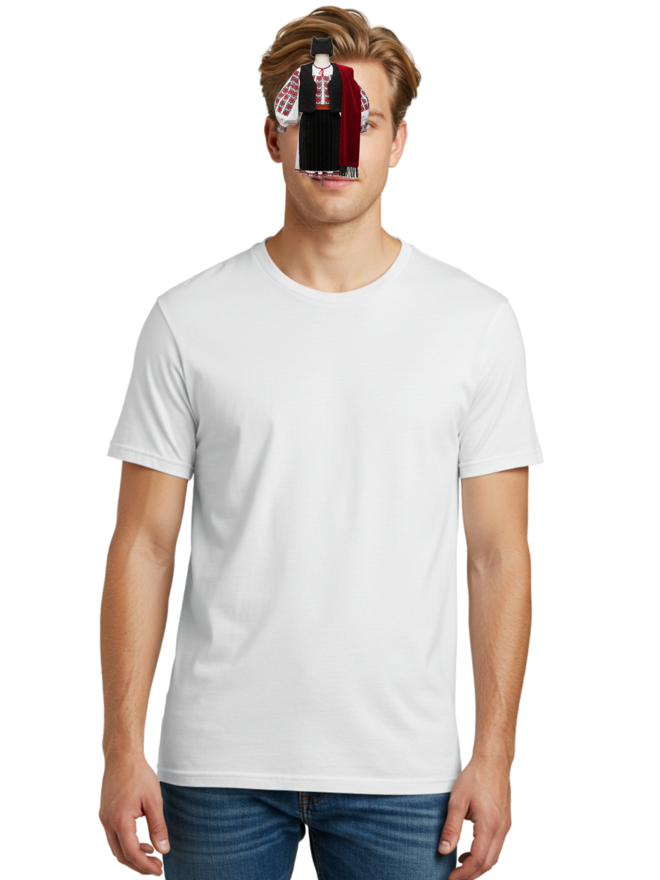 Traditional-Folk-Costume Men'S Graphic Tee, 100% Cotton, Comfortable Casual Summer Wear, Machine Washable, Vintage Camera, Old Camera, Antique Camera, Black Camera, Classic Photography, Photography Equipment, Nostalgic Device, Film Camera, Bah275