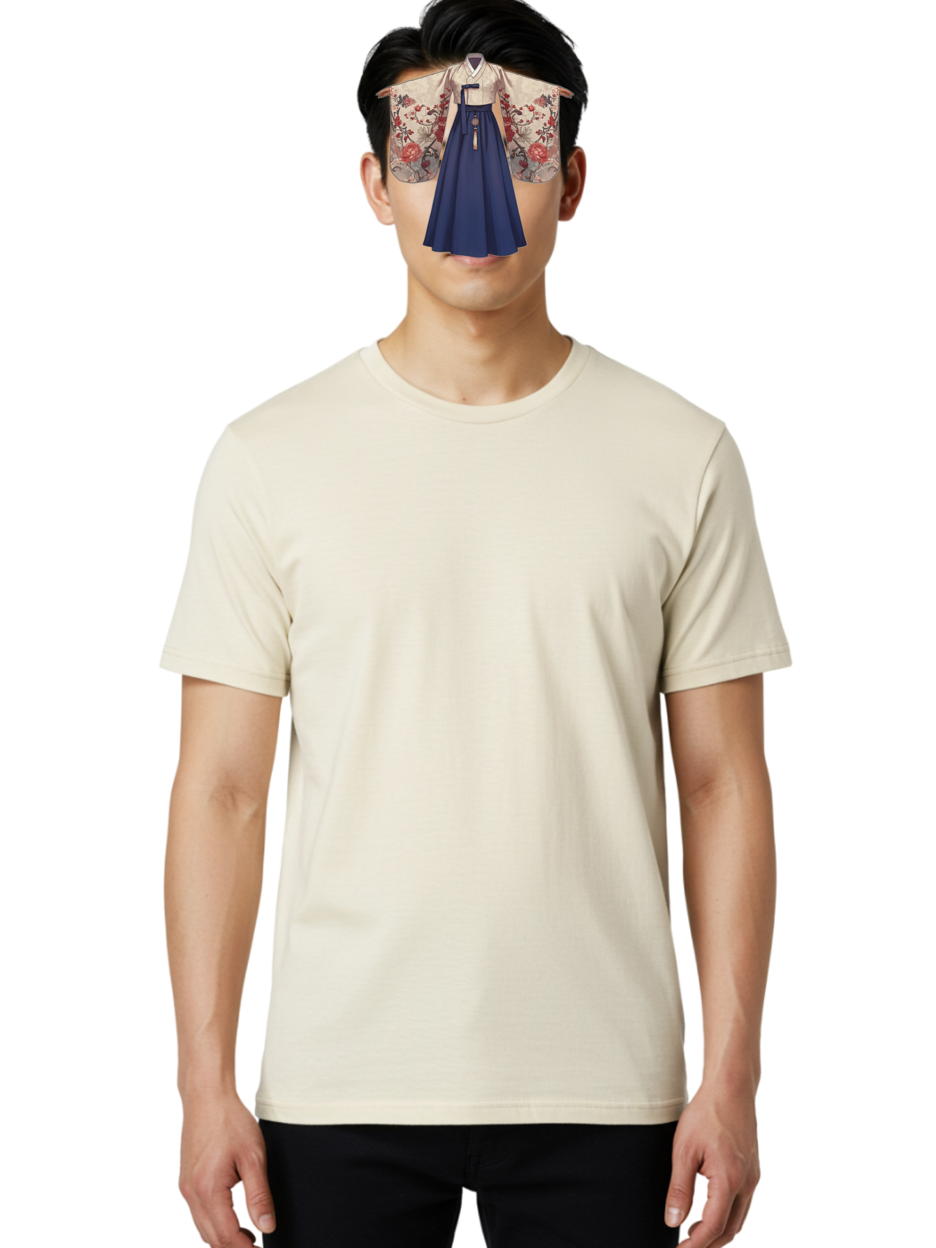 Traditional-Korean-Hanbok Men'S Graphic Tee, 100% Cotton, Comfortable Casual Summer Wear, Machine Washable, Vintage Camera, Old Camera, Antique Camera, Black Camera, Classic Photography, Photography Equipment, Nostalgic Device, Film Camera, Bah278