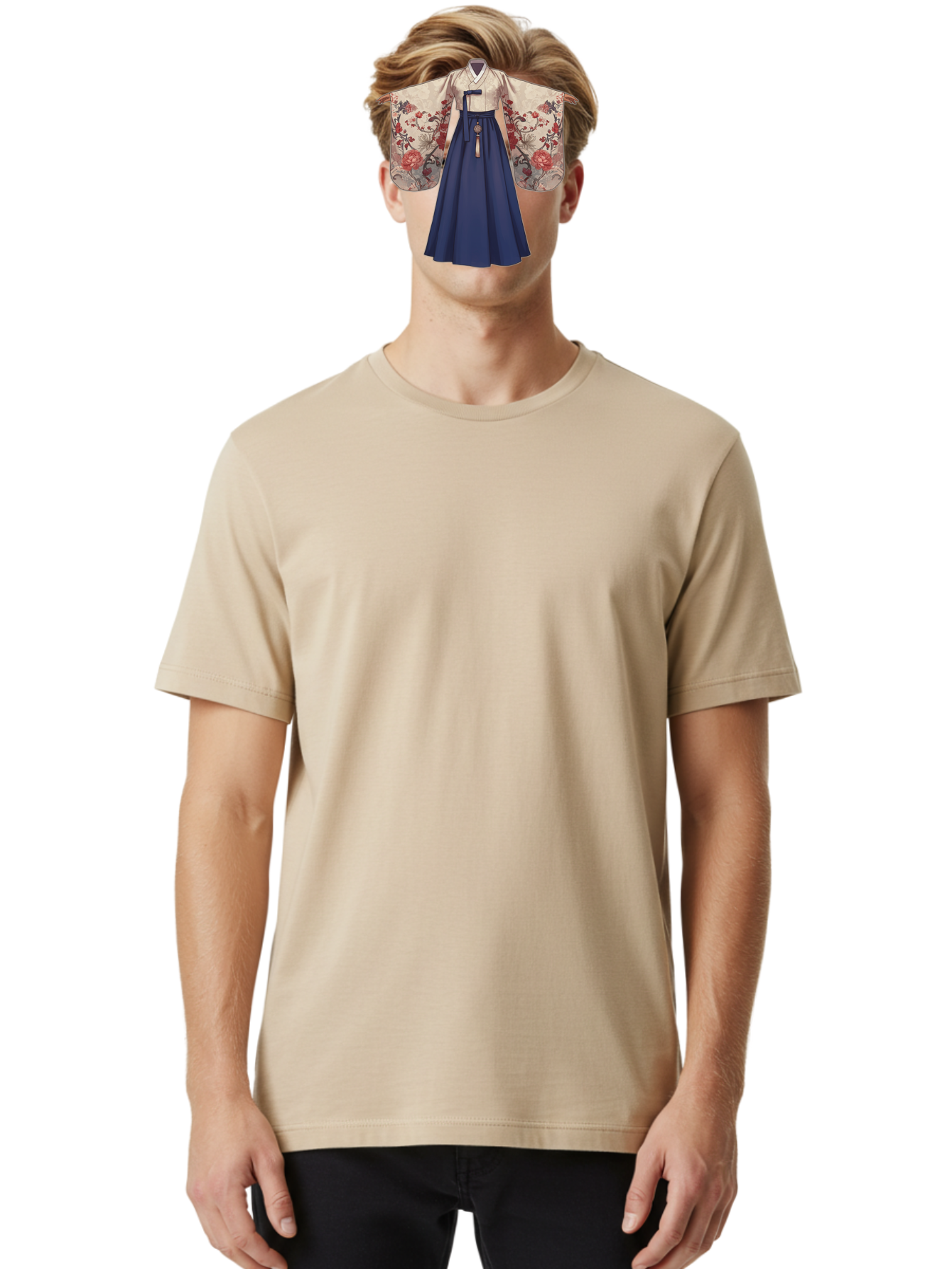 Traditional-Korean-Hanbok Men'S Graphic Tee, 100% Cotton, Comfortable Casual Summer Wear, Machine Washable, Vintage Camera, Old Camera, Antique Camera, Black Camera, Classic Photography, Photography Equipment, Nostalgic Device, Film Camera, Bah278