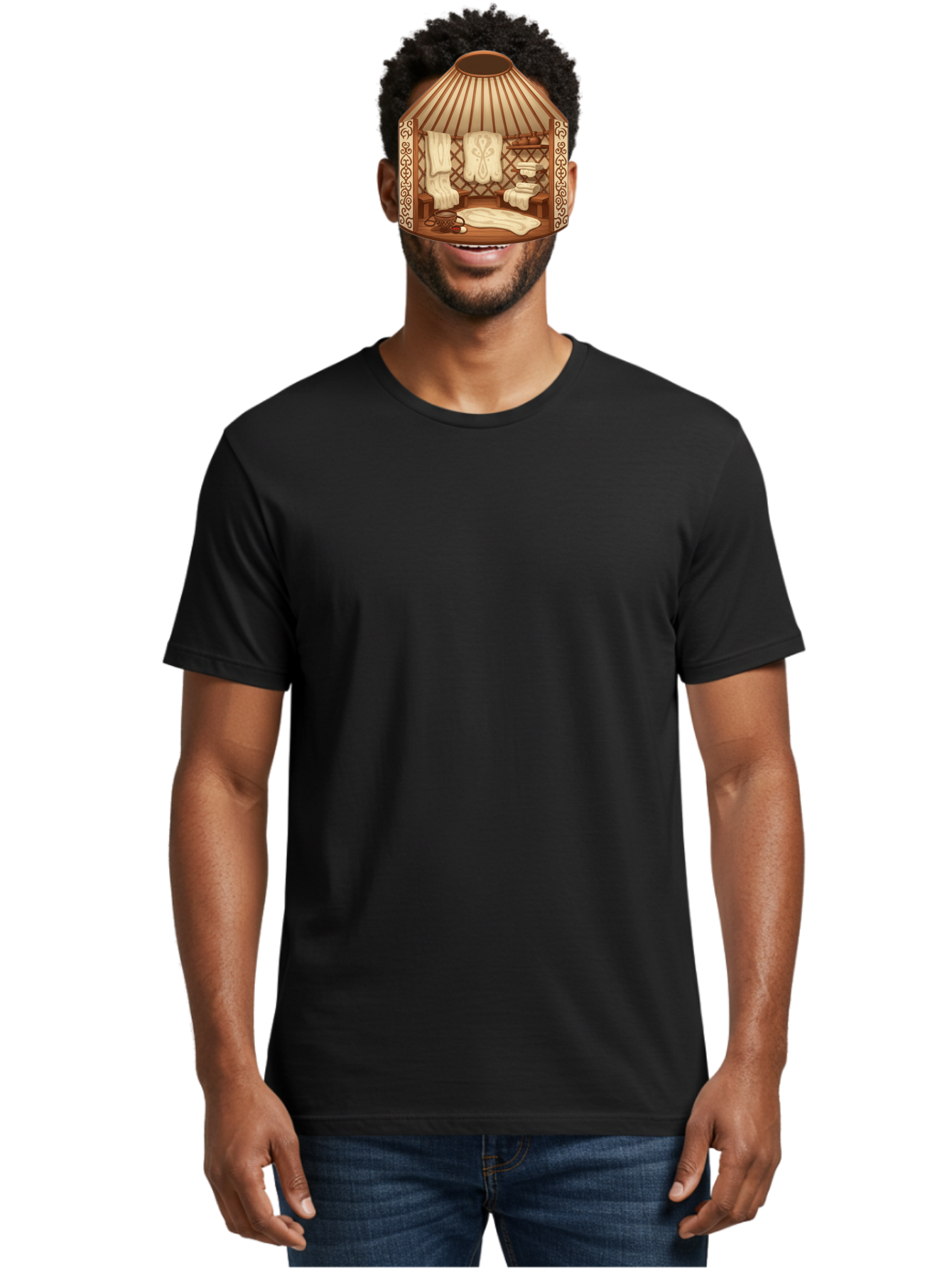 Traditional-Mongolian-Ger Men'S Graphic Tee, 100% Cotton, Comfortable Casual Summer Wear, Machine Washable, Vintage Camera, Old Camera, Antique Camera, Black Camera, Classic Photography, Photography Equipment, Nostalgic Device, Film Camera, Bah279