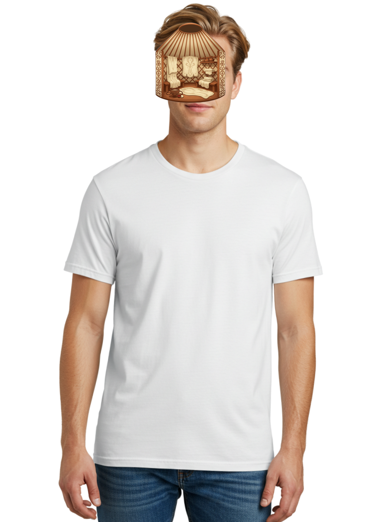 Traditional-Mongolian-Ger Men'S Graphic Tee, 100% Cotton, Comfortable Casual Summer Wear, Machine Washable, Vintage Camera, Old Camera, Antique Camera, Black Camera, Classic Photography, Photography Equipment, Nostalgic Device, Film Camera, Bah279