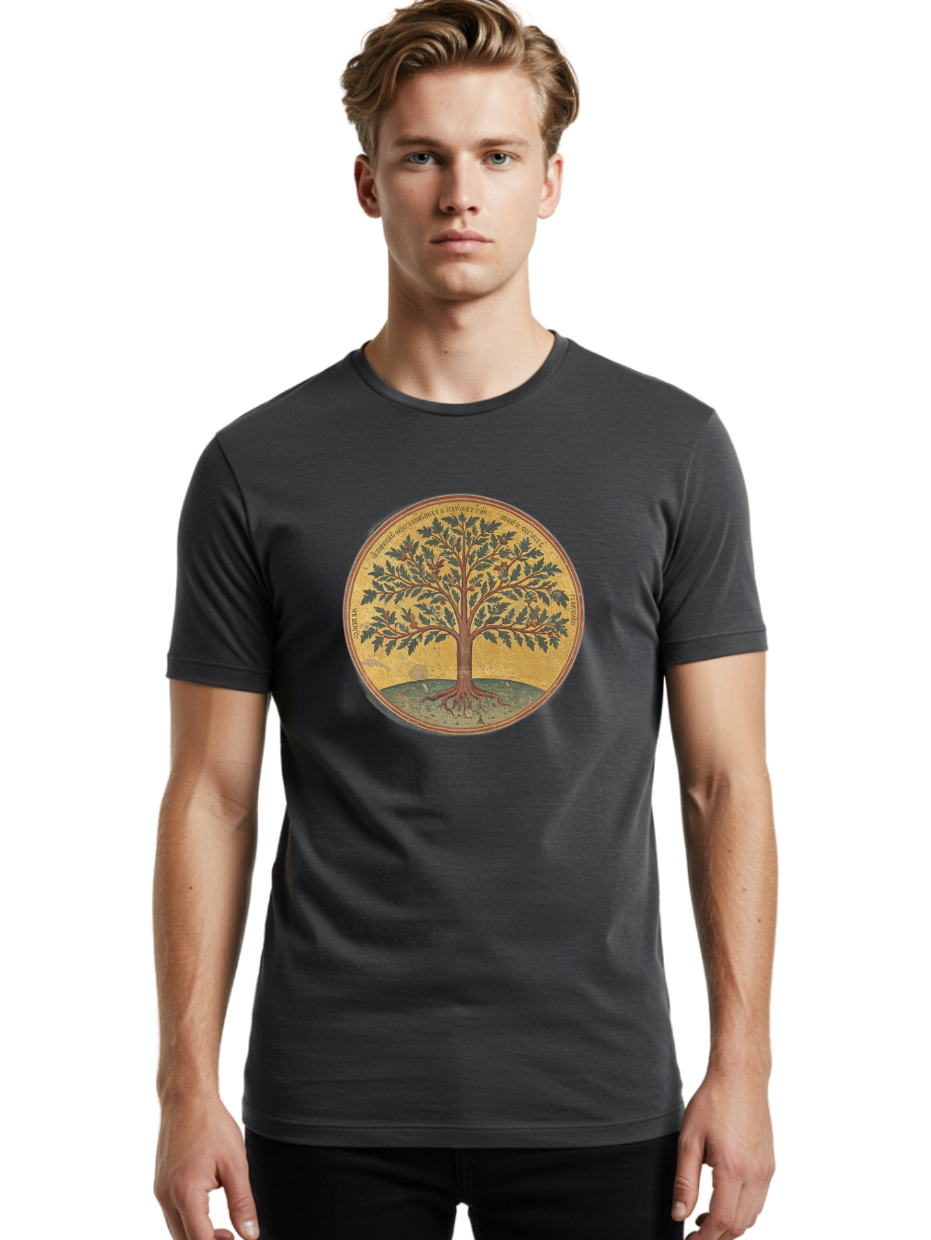 Tree-Of-Life Men'S Graphic Tee, 100% Cotton, Comfortable Casual Summer Wear, Machine Washable, Vintage Camera, Old Camera, Antique Camera, Black Camera, Classic Photography, Photography Equipment, Nostalgic Device, Film Camera, Camera Art Bah285