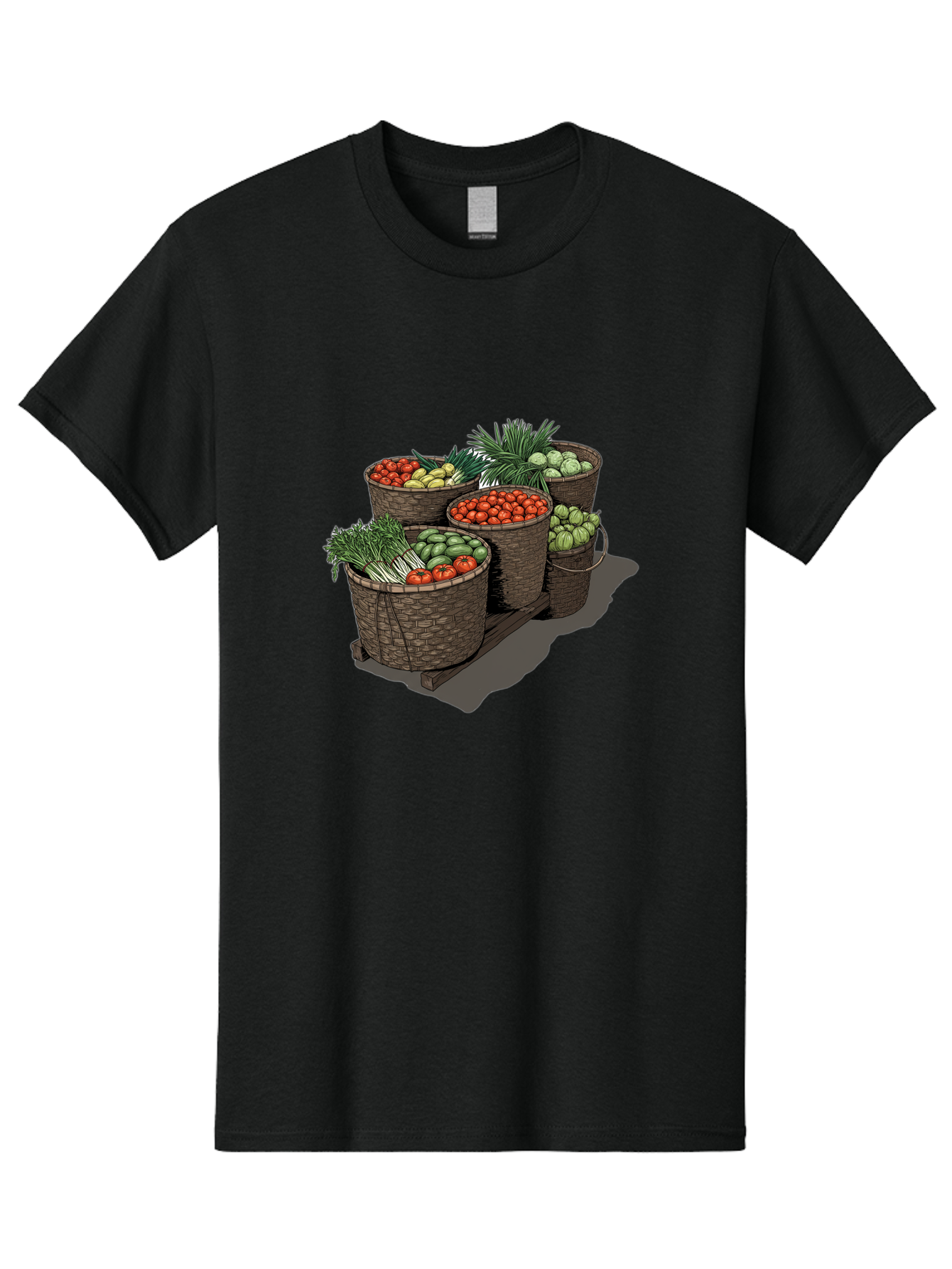 Vegetable-Baskets-2 Men'S Graphic Tee, 100% Cotton, Comfortable Casual Summer Wear, Machine Washable, Vintage Camera, Old Camera, Antique Camera, Black Camera, Classic Photography, Photography Equipment, Nostalgic Device, Film Camera, Bah312