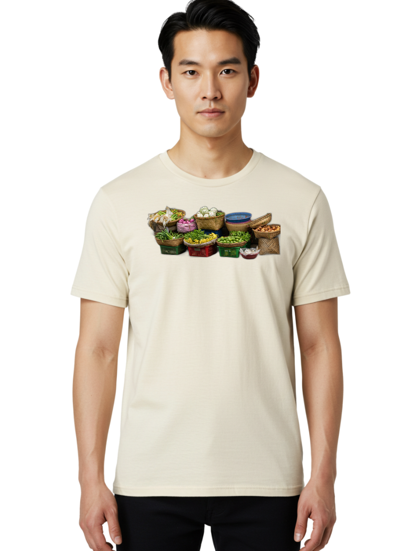 Vegetables-In-Baskets Men'S Graphic Tee, 100% Cotton, Comfortable Casual Summer Wear, Machine Washable, Vintage Camera, Old Camera, Antique Camera, Black Camera, Classic Photography, Photography Equipment, Nostalgic Device, Film Camera, Bah314