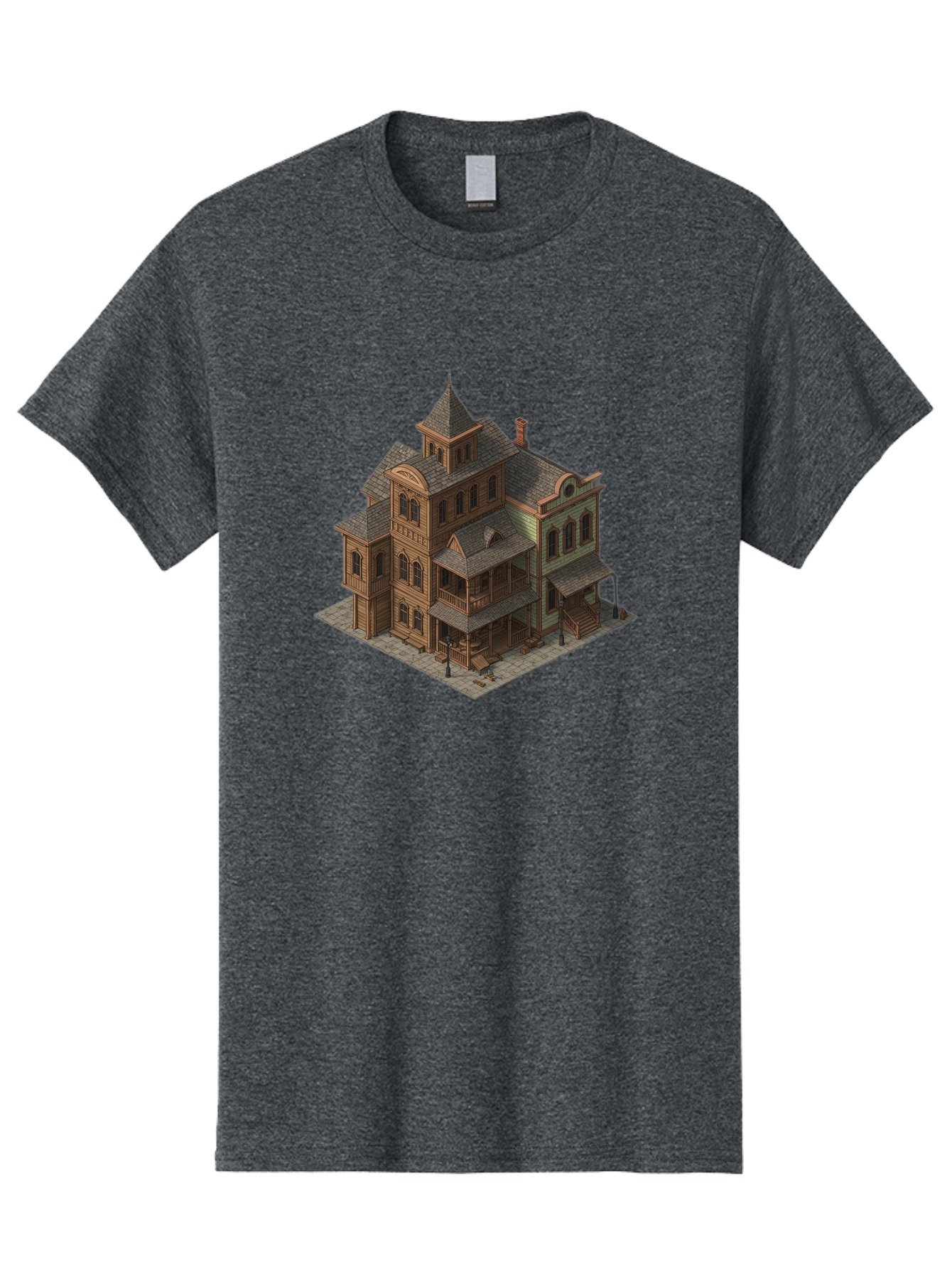 Victorian-House-1 Men'S Graphic Tee, 100% Cotton, Comfortable Casual Summer Wear, Machine Washable, Vintage Camera, Old Camera, Antique Camera, Black Camera, Classic Photography, Photography Equipment, Nostalgic Device, Film Camera, Camera Art Bah315