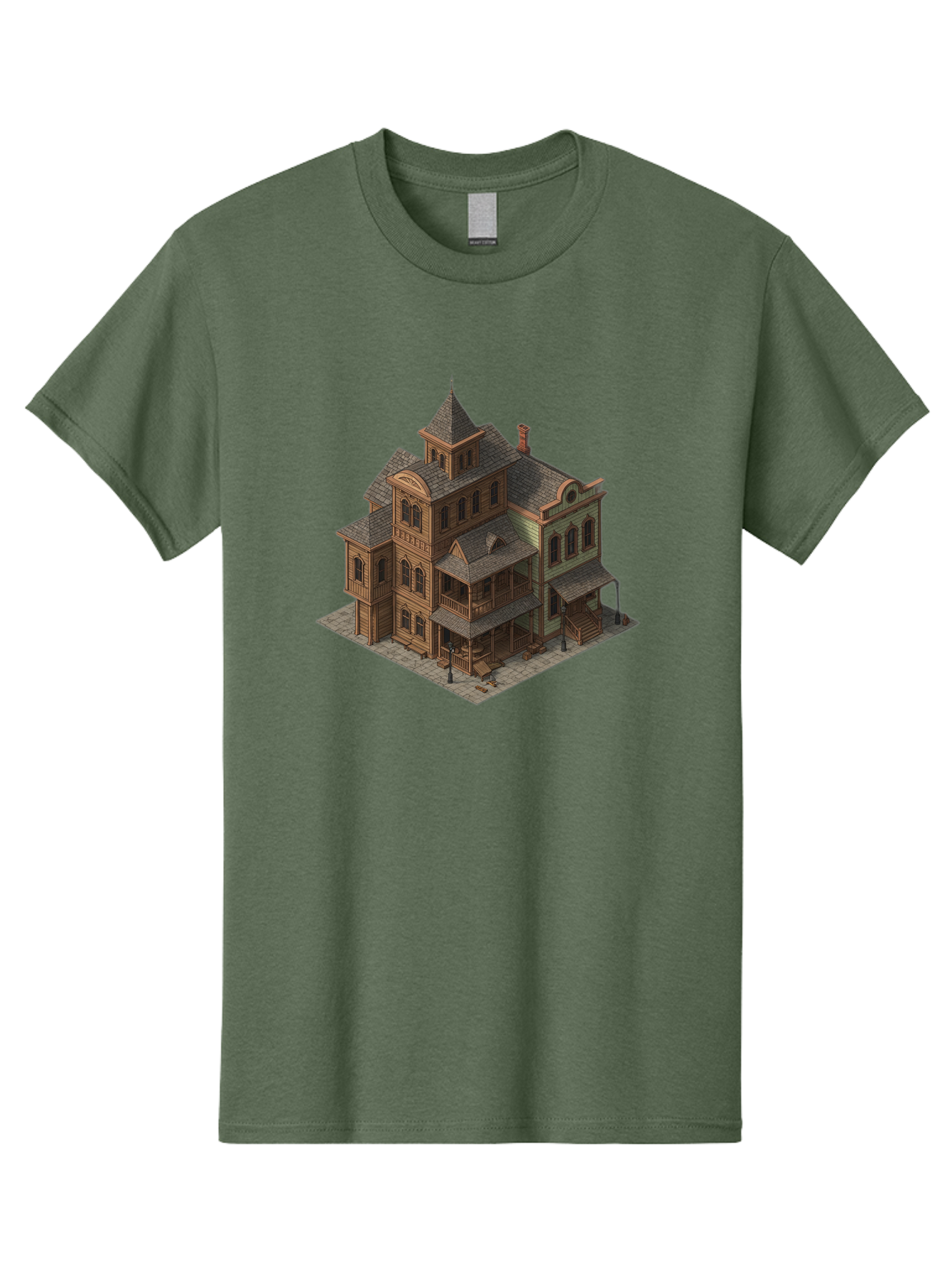 Victorian-House-1 Men'S Graphic Tee, 100% Cotton, Comfortable Casual Summer Wear, Machine Washable, Vintage Camera, Old Camera, Antique Camera, Black Camera, Classic Photography, Photography Equipment, Nostalgic Device, Film Camera, Camera Art Bah315