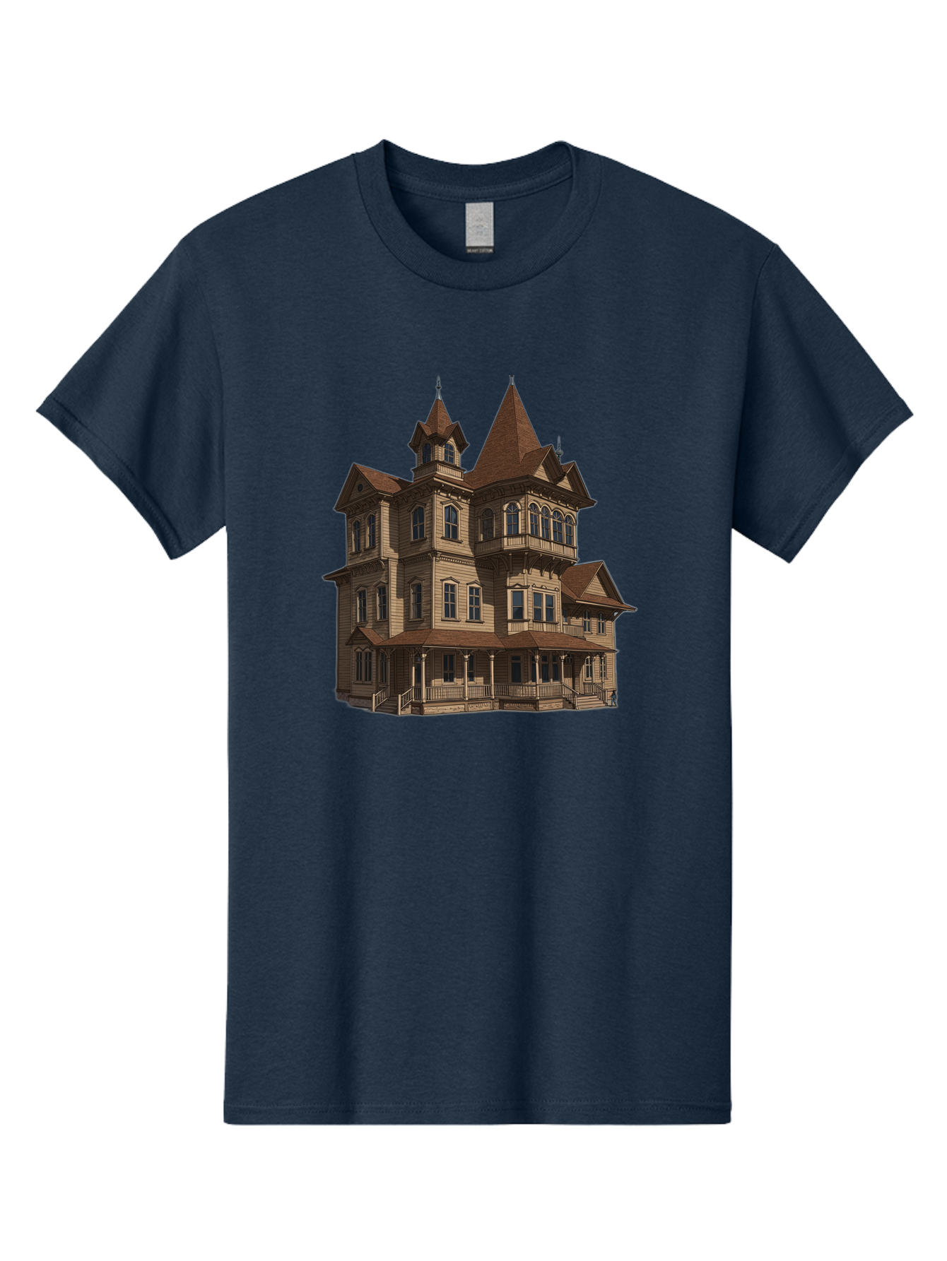 Victorian-Mansion Men'S Graphic Tee, 100% Cotton, Comfortable Casual Summer Wear, Machine Washable, Vintage Camera, Old Camera, Antique Camera, Black Camera, Classic Photography, Photography Equipment, Nostalgic Device, Film Camera, Camera Art Bah318