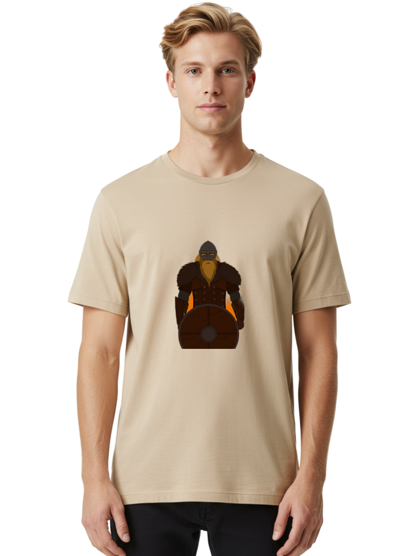 Viking-Warrior-2 Men'S Graphic Tee, 100% Cotton, Comfortable Casual Summer Wear, Machine Washable, Vintage Camera, Old Camera, Antique Camera, Black Camera, Classic Photography, Photography Equipment, Nostalgic Device, Film Camera, Camera Art Bah321