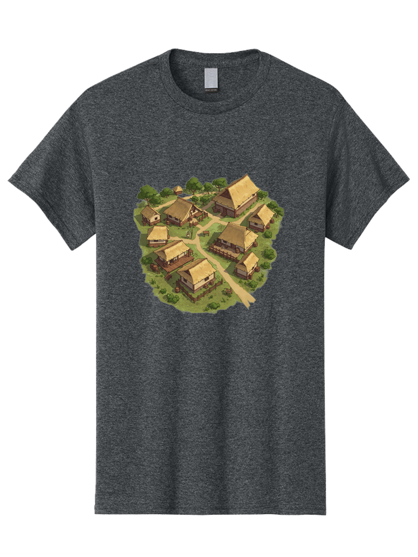 Village Men'S Graphic Tee, 100% Cotton, Comfortable Casual Summer Wear, Machine Washable, Vintage Camera, Old Camera, Antique Camera, Black Camera, Classic Photography, Photography Equipment, Nostalgic Device, Film Camera, Camera Art Bah341