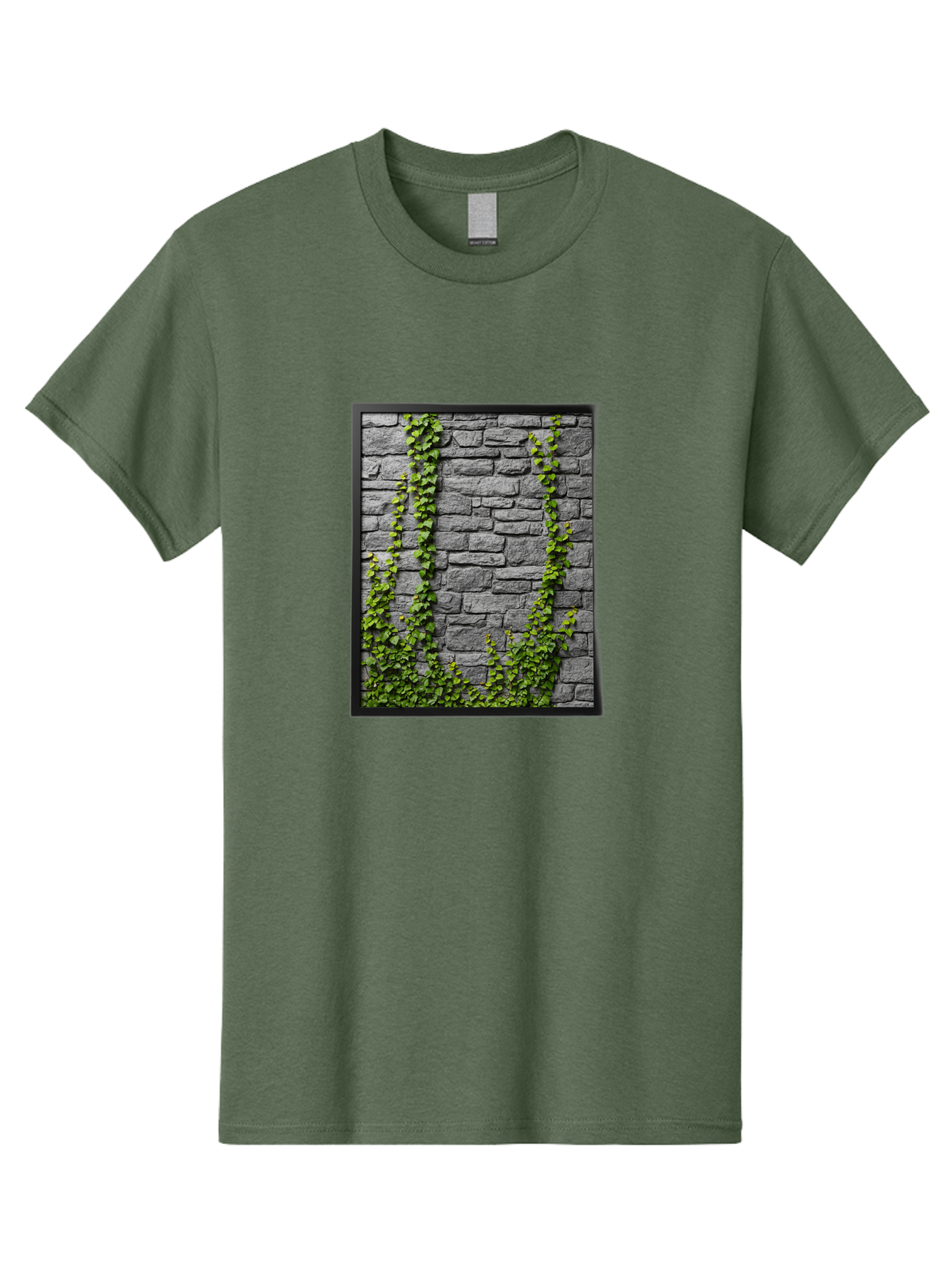 Vines-On-Stone-Wall Men'S Graphic Tee, 100% Cotton, Comfortable Casual Summer Wear, Machine Washable, Vintage Camera, Old Camera, Antique Camera, Black Camera, Classic Photography, Photography Equipment, Nostalgic Device, Film Camera, Bah342