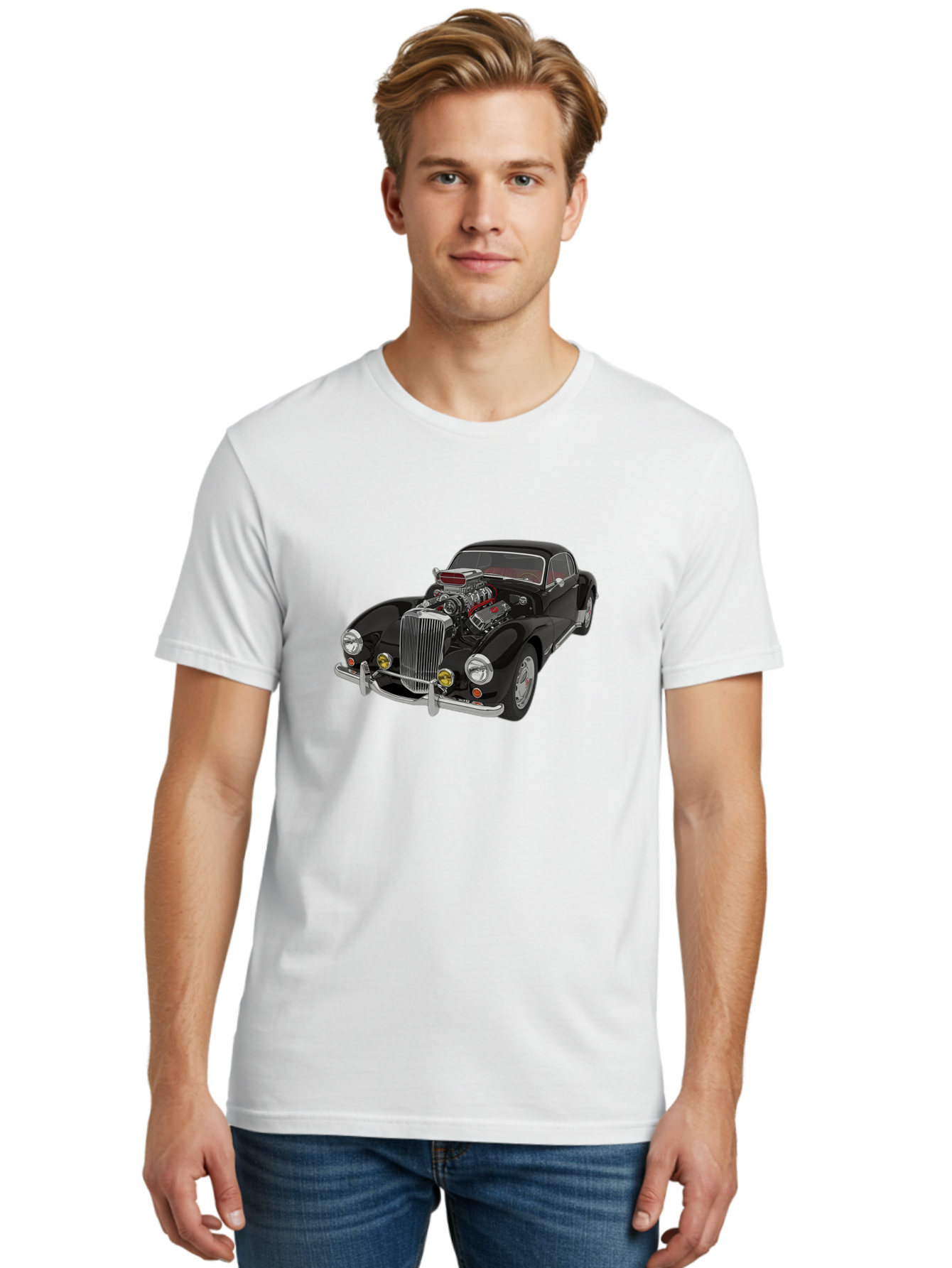 Vintage-Car Men'S Graphic Tee, 100% Cotton, Comfortable Casual Summer Wear, Machine Washable, Vintage Camera, Old Camera, Antique Camera, Black Camera, Classic Photography, Photography Equipment, Nostalgic Device, Film Camera, Camera Art Bah343