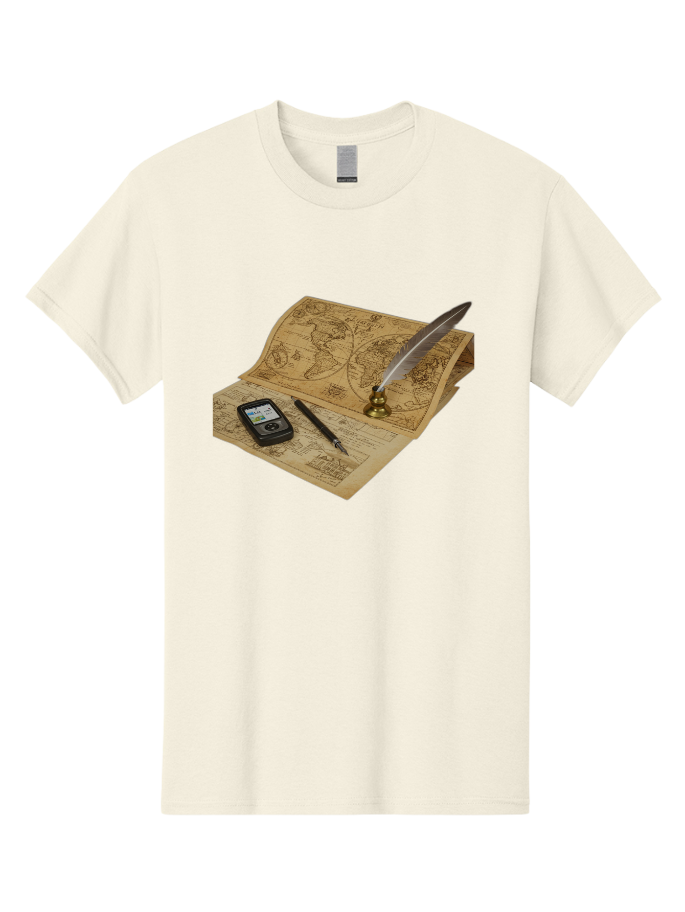 Vintage-Map Men'S Graphic Tee, 100% Cotton, Comfortable Casual Summer Wear, Machine Washable, Vintage Camera, Old Camera, Antique Camera, Black Camera, Classic Photography, Photography Equipment, Nostalgic Device, Film Camera, Camera Art Bah345