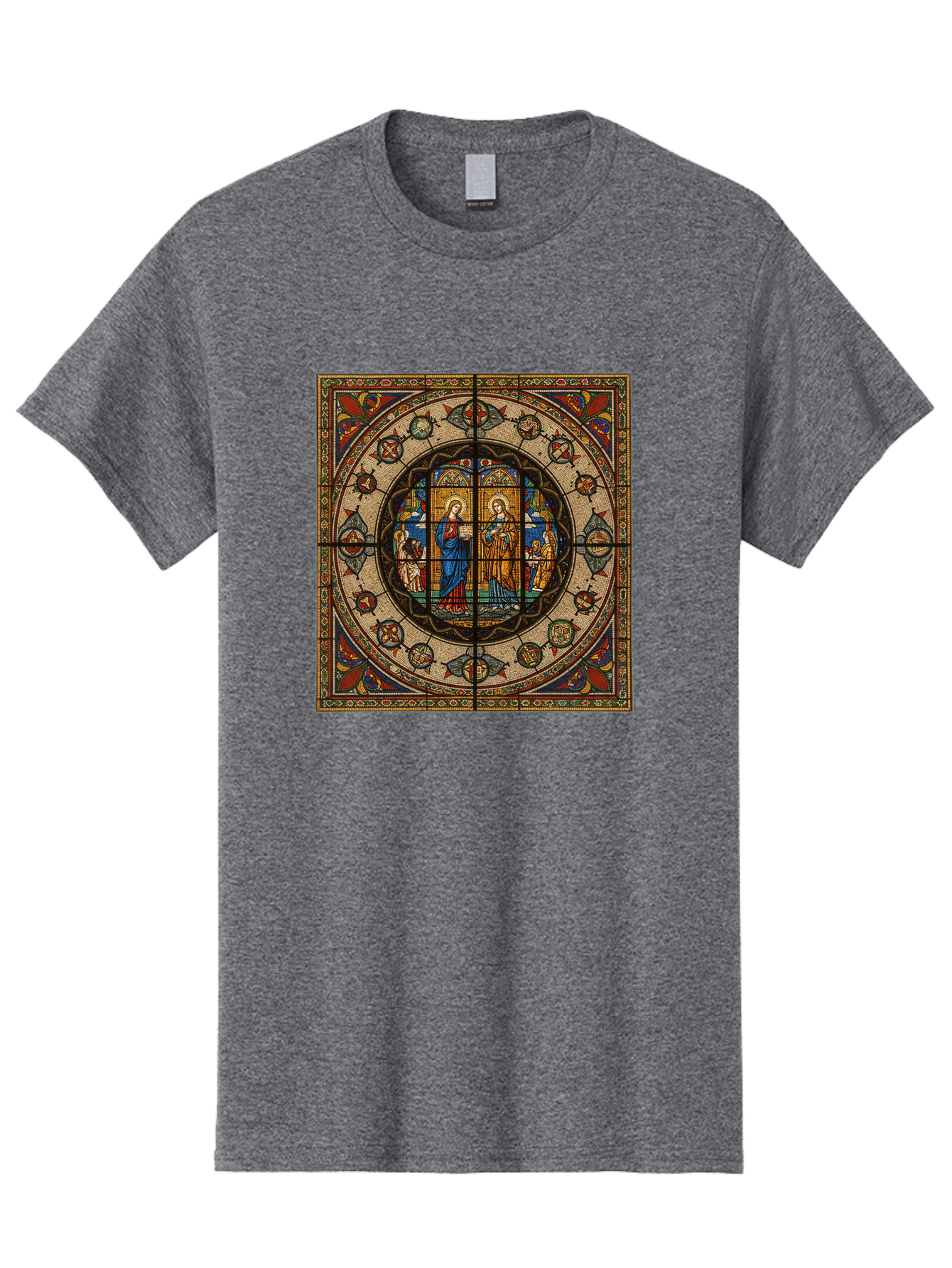 Visitation-Stained-Glass-Window Men'S Graphic Tee, 100% Cotton, Comfortable Casual Summer Wear, Machine Washable, Vintage Camera, Old Camera, Antique Camera, Black Camera, Classic Photography, Photography Equipment, Nostalgic Device, Bah349