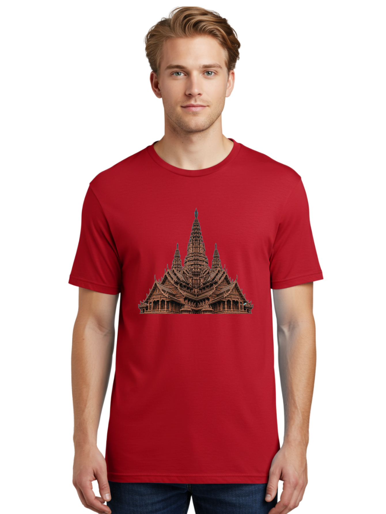 Wat-Arun-1 Men'S Graphic Tee, 100% Cotton, Comfortable Casual Summer Wear, Machine Washable, Vintage Camera, Old Camera, Antique Camera, Black Camera, Classic Photography, Photography Equipment, Nostalgic Device, Film Camera, Camera Art Bah357