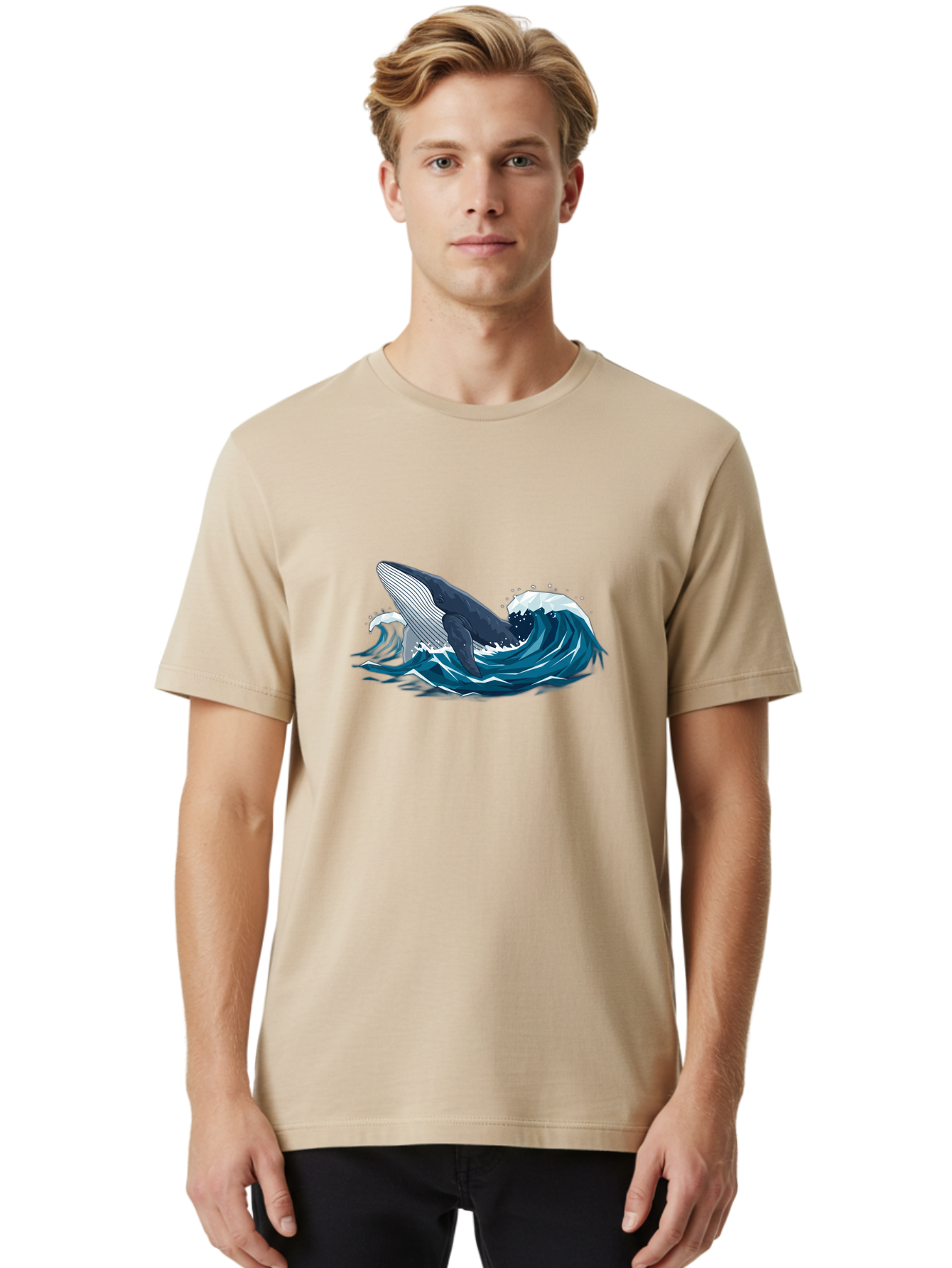 Whale-Breaching-Wave Men'S Graphic Tee, 100% Cotton, Comfortable Casual Summer Wear, Machine Washable, Vintage Camera, Old Camera, Antique Camera, Black Camera, Classic Photography, Photography Equipment, Nostalgic Device, Film Camera, Bah366