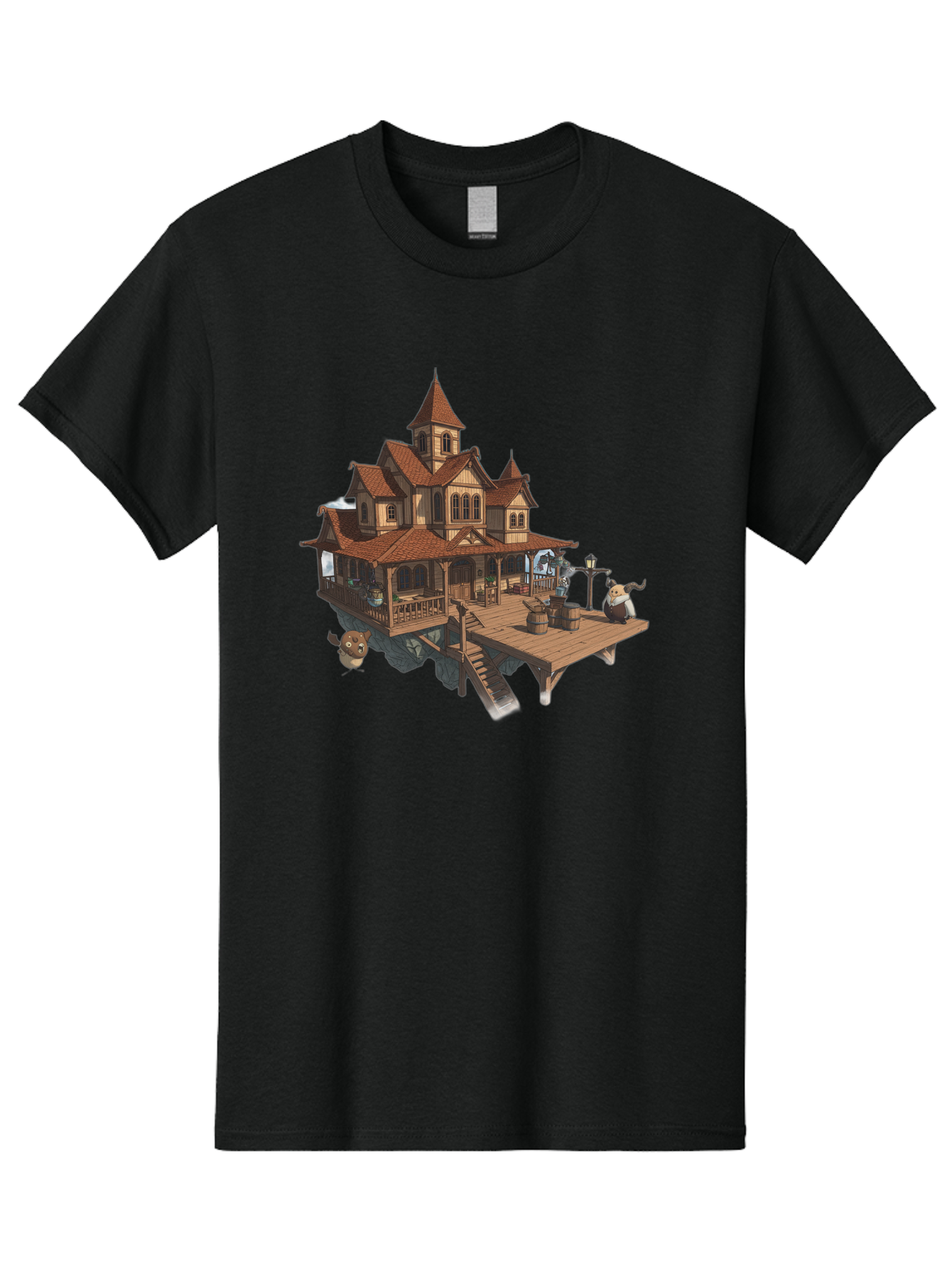 Whimsical-Wooden-Treehouse Men'S Graphic Tee, 100% Cotton, Comfortable Casual Summer Wear, Machine Washable, Vintage Camera, Old Camera, Antique Camera, Black Camera, Classic Photography, Photography Equipment, Nostalgic Device, Film Camera, Bah367