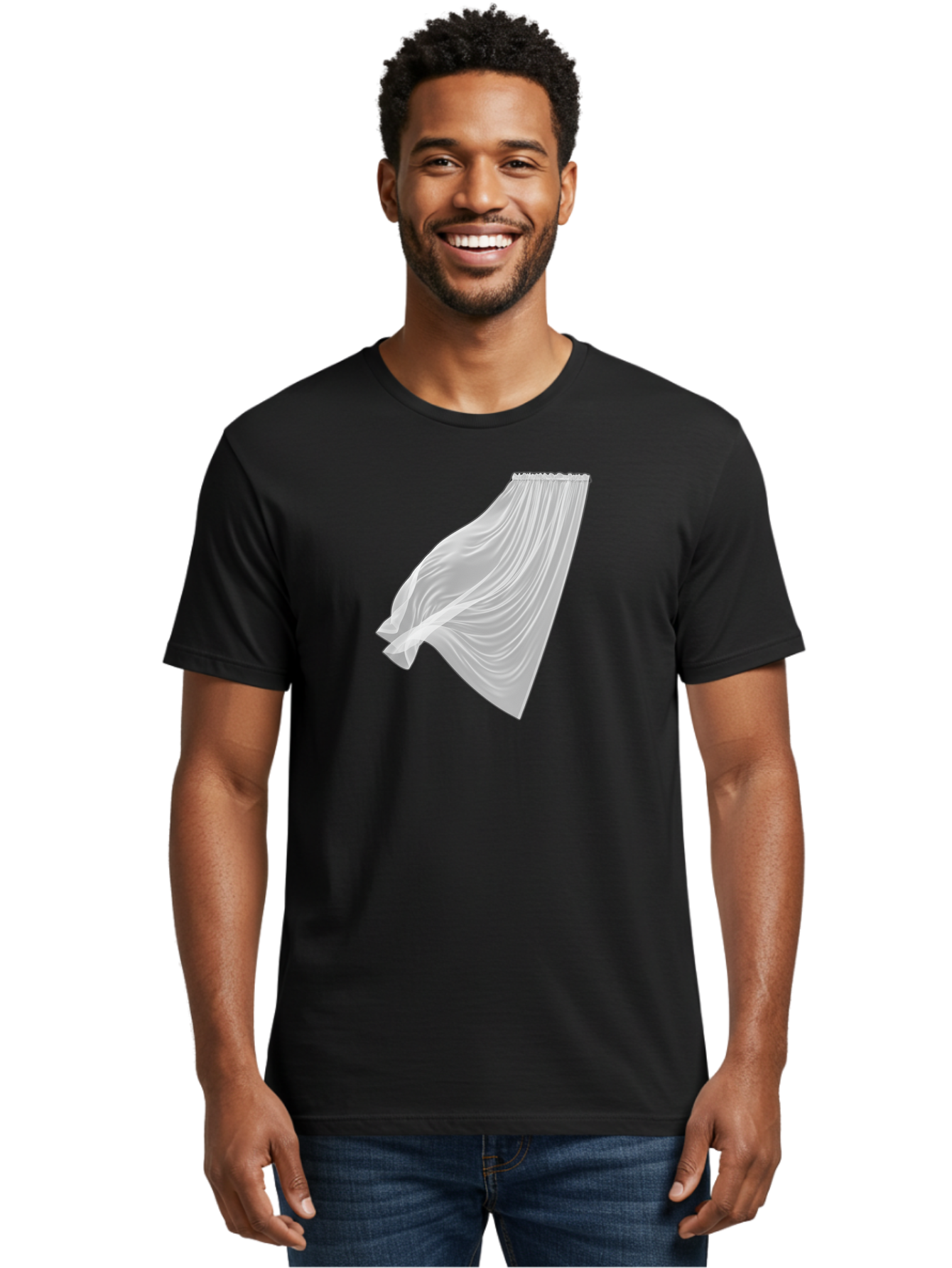 White-Curtain-1 Men'S Graphic Tee, 100% Cotton, Comfortable Casual Summer Wear, Machine Washable, Vintage Camera, Old Camera, Antique Camera, Black Camera, Classic Photography, Photography Equipment, Nostalgic Device, Film Camera, Camera Art Bah370