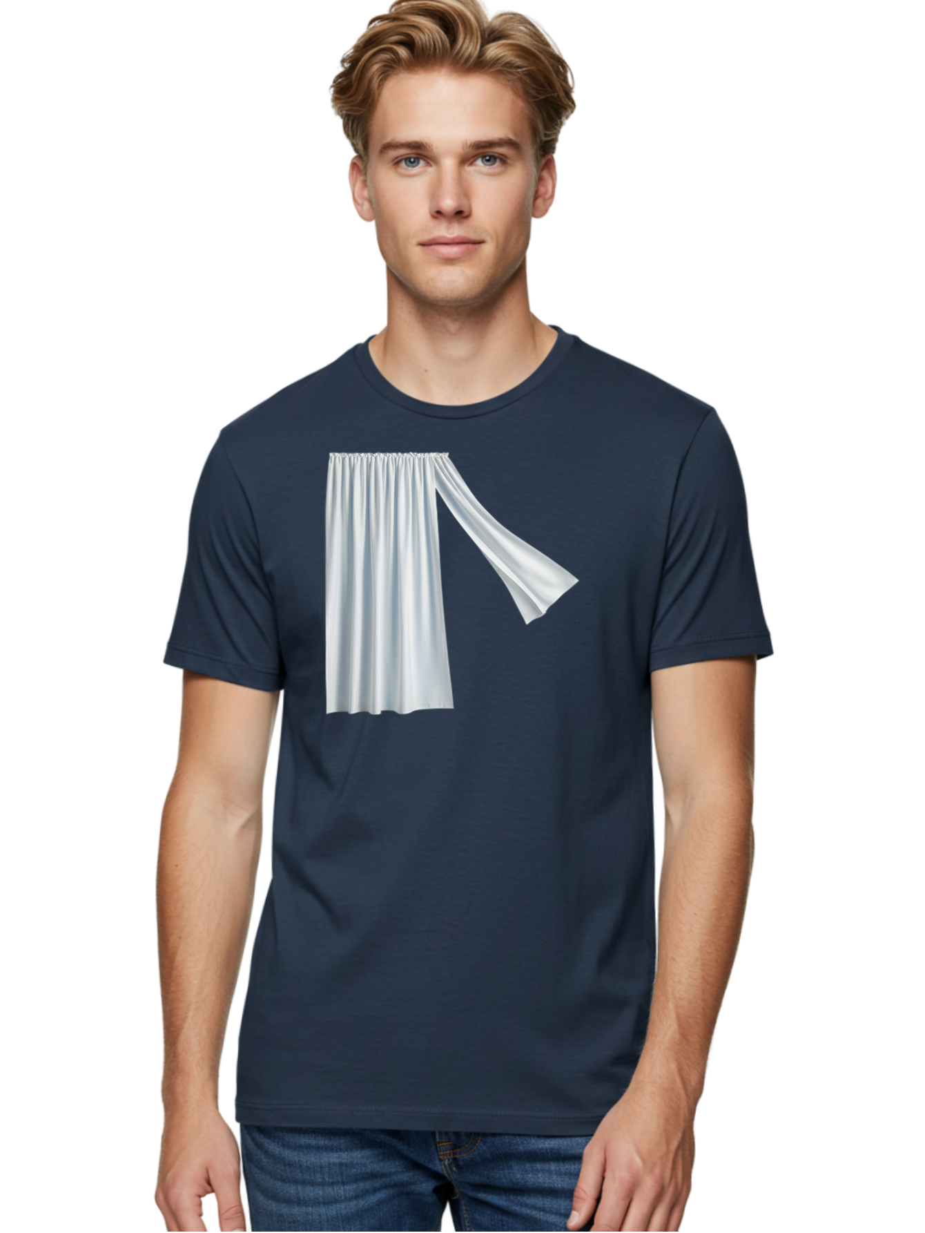 White-Curtain-2 Men'S Graphic Tee, 100% Cotton, Comfortable Casual Summer Wear, Machine Washable, Vintage Camera, Old Camera, Antique Camera, Black Camera, Classic Photography, Photography Equipment, Nostalgic Device, Film Camera, Camera Art Bah371