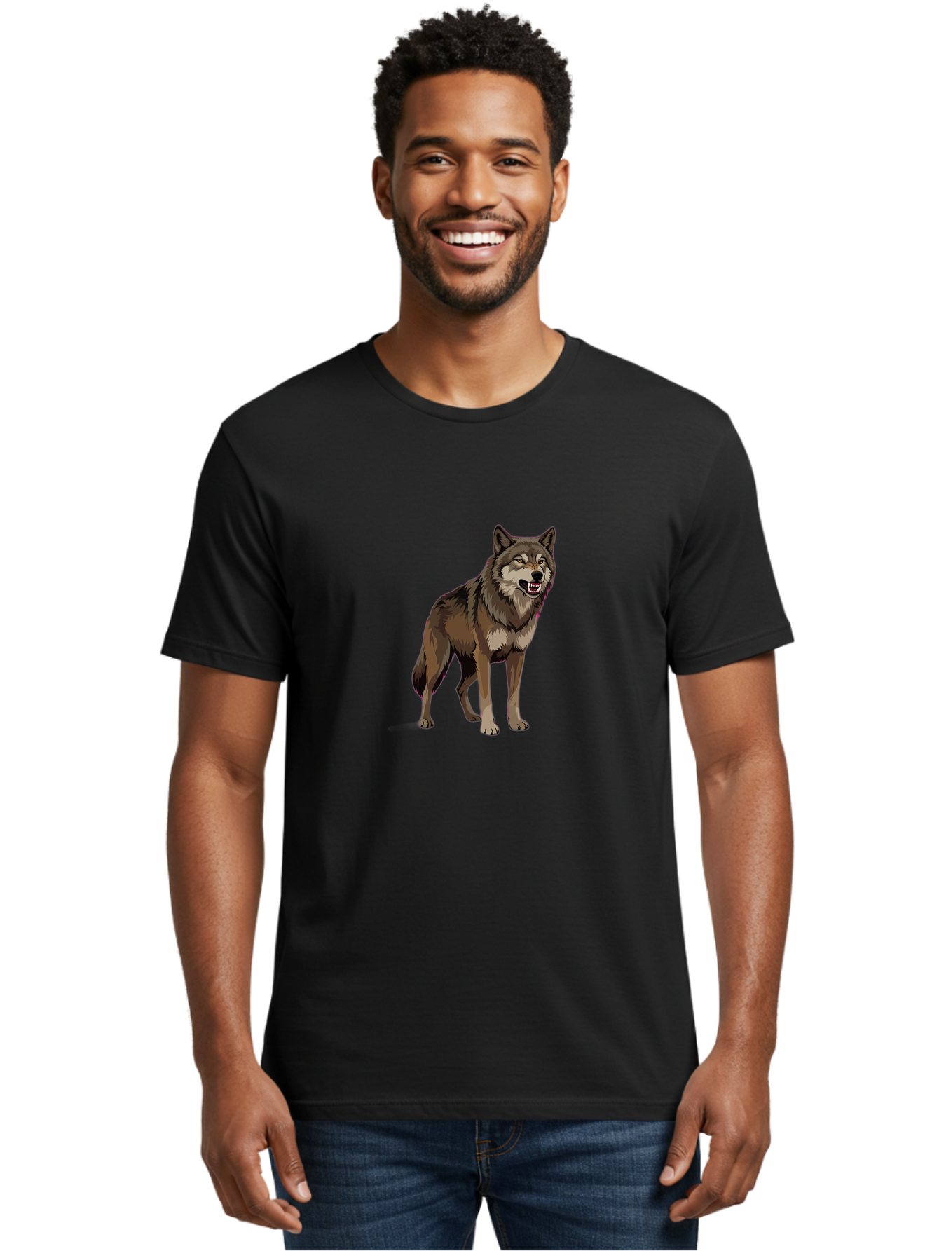 Wolf Men'S Graphic Tee, 100% Cotton, Comfortable Casual Summer Wear, Machine Washable, Vintage Camera, Old Camera, Antique Camera, Black Camera, Classic Photography, Photography Equipment, Nostalgic Device, Film Camera, Camera Art Bah390